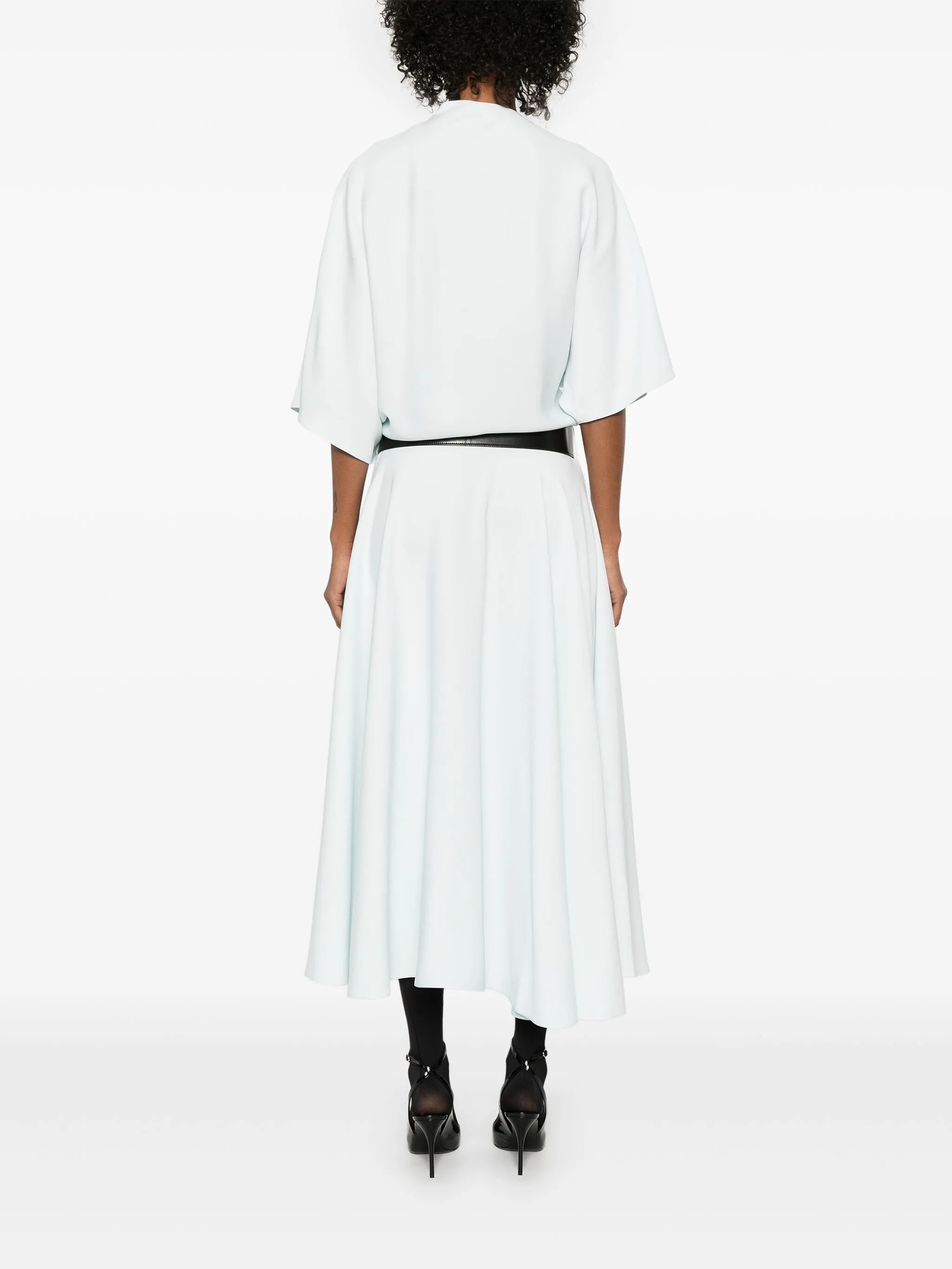 stretch-cady maxi dress