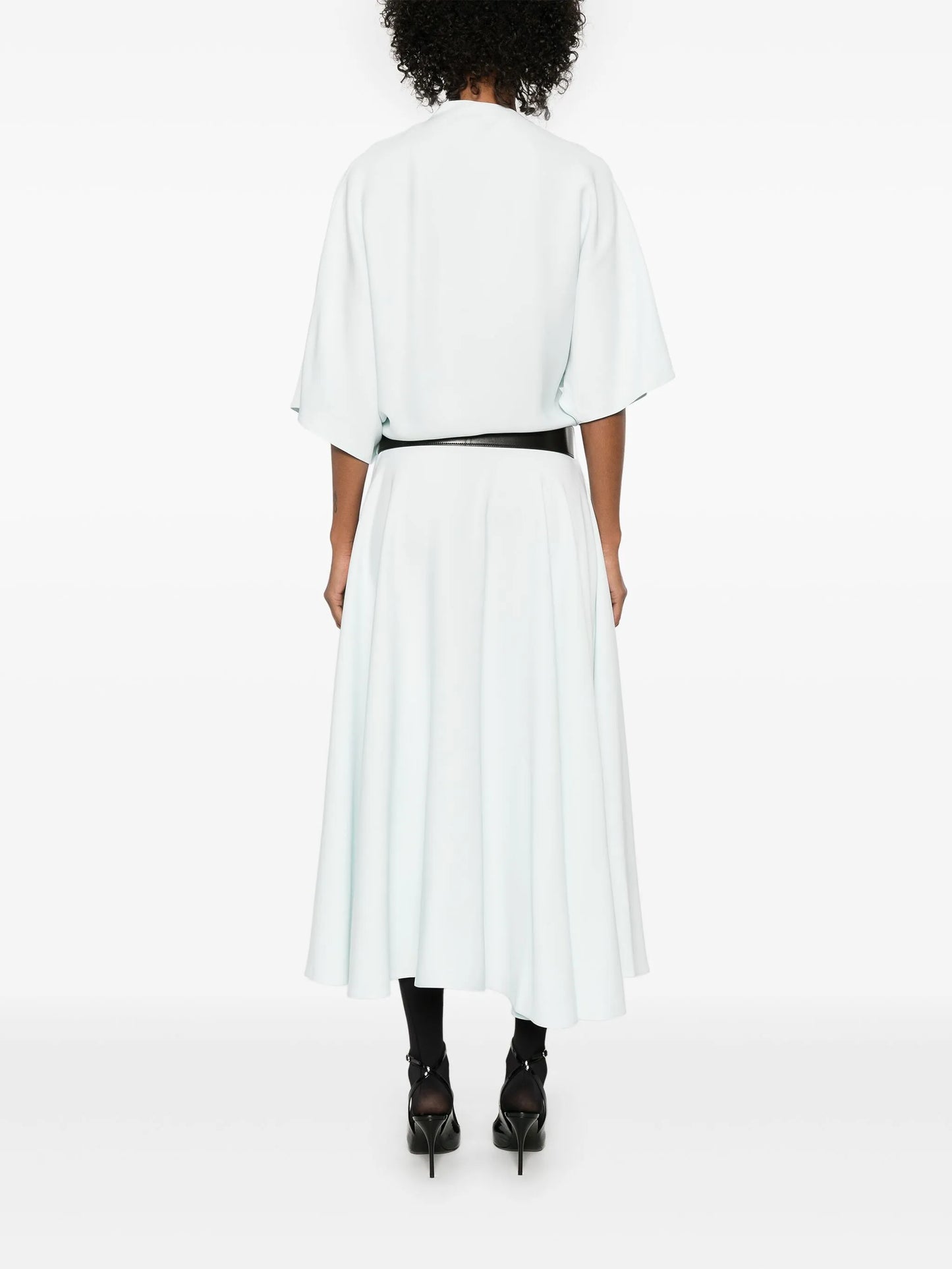 stretch-cady maxi dress