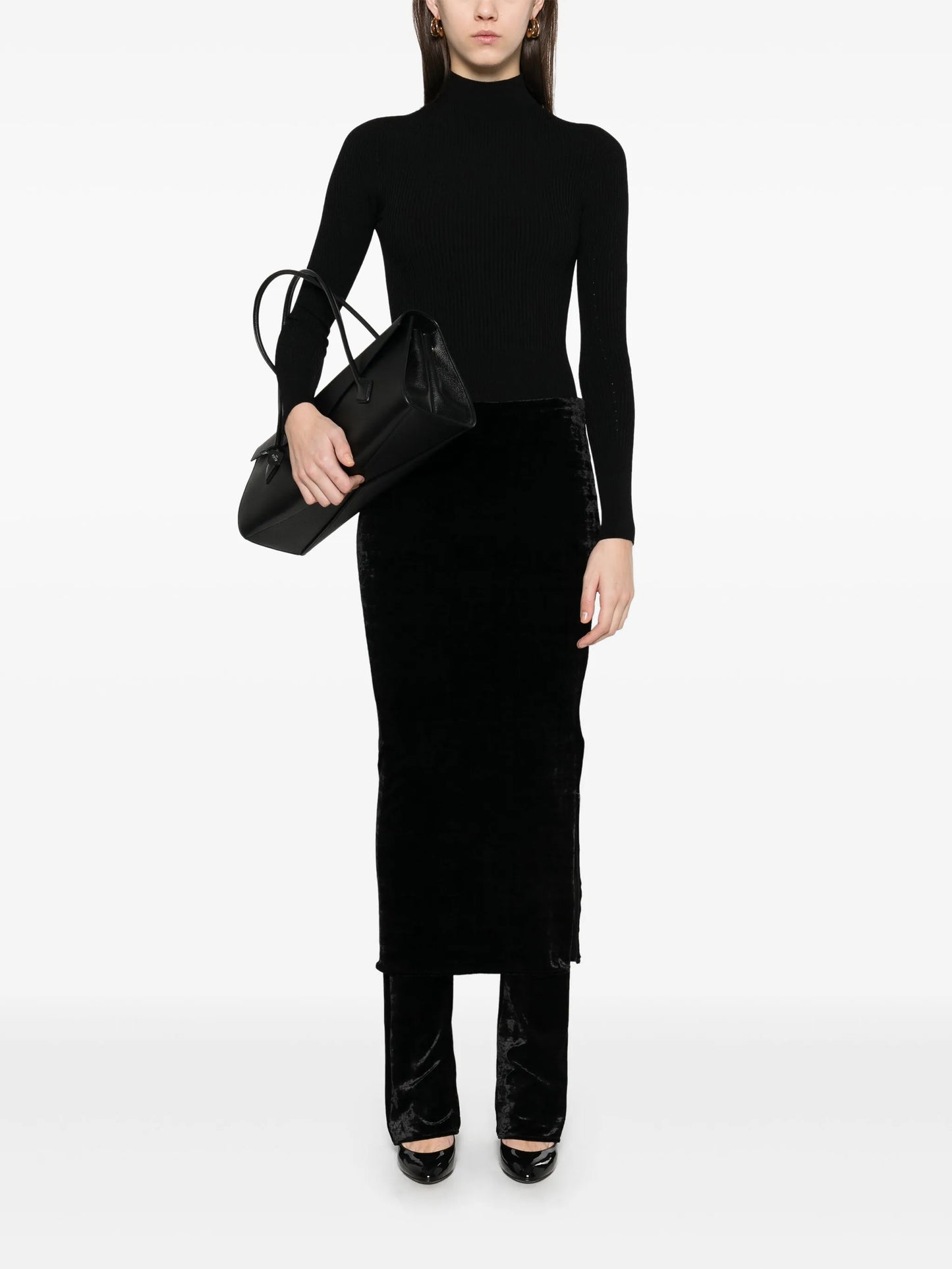 high-neck bodysuit