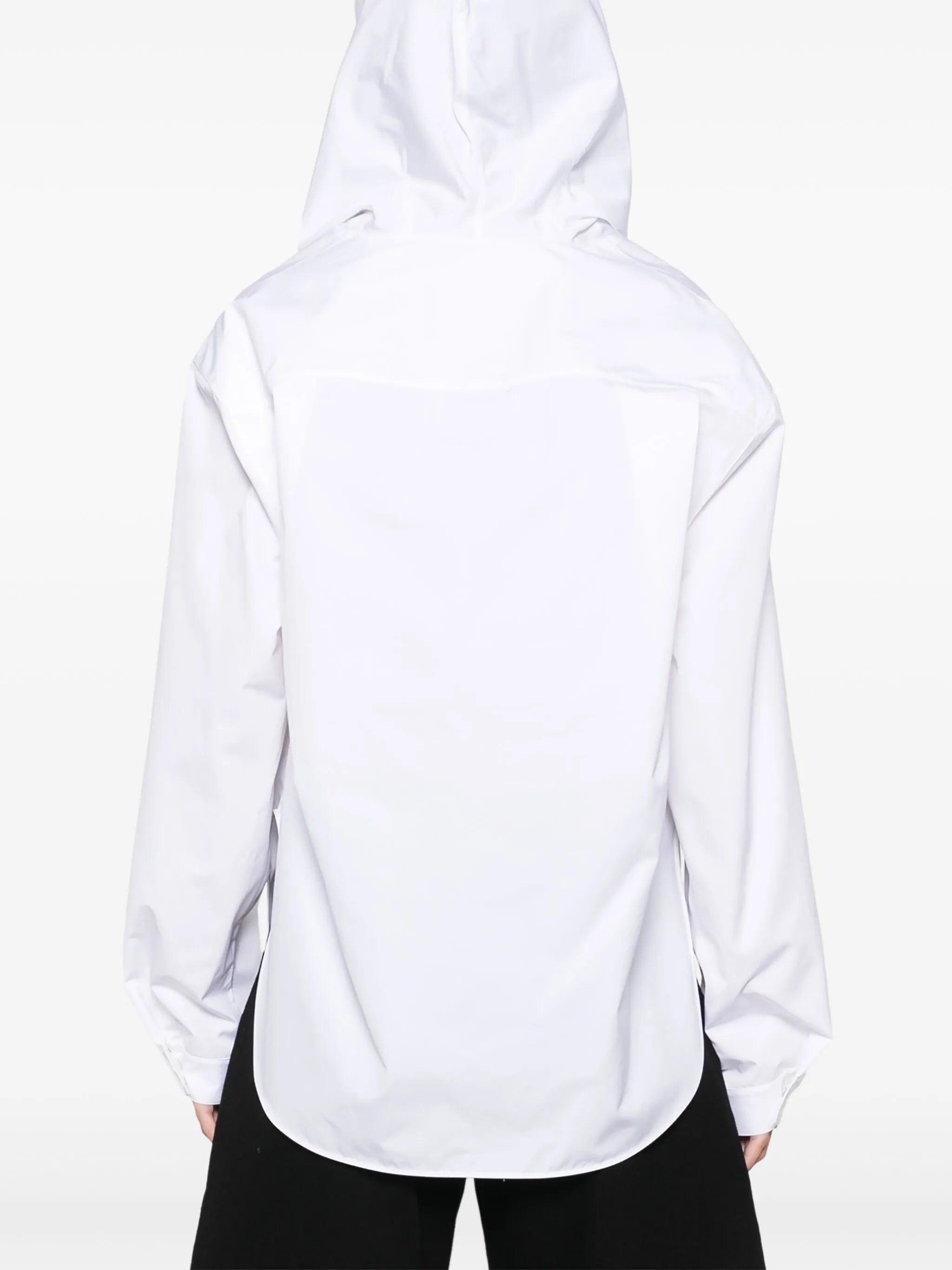 poplin hooded shirt