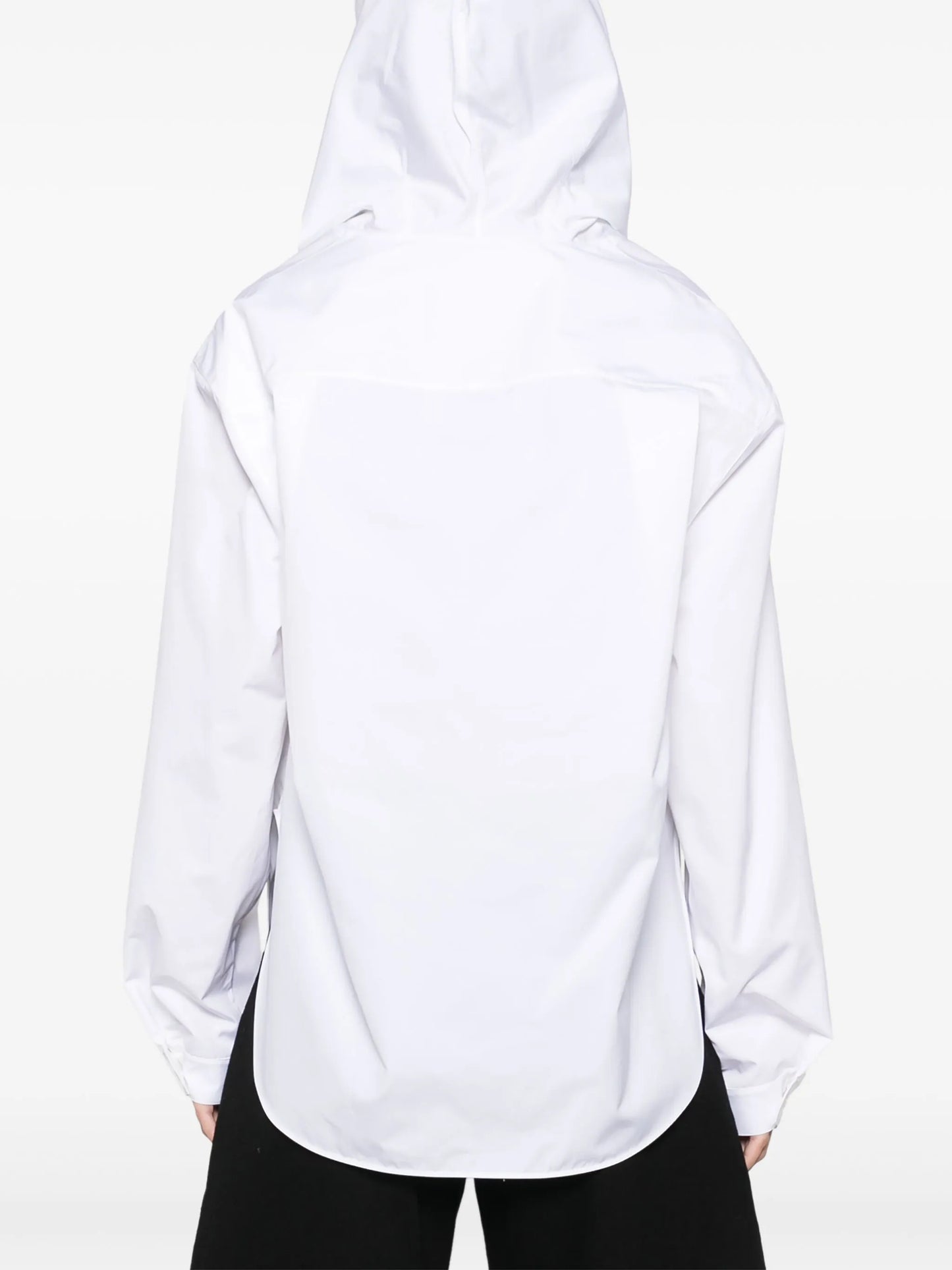 poplin hooded shirt