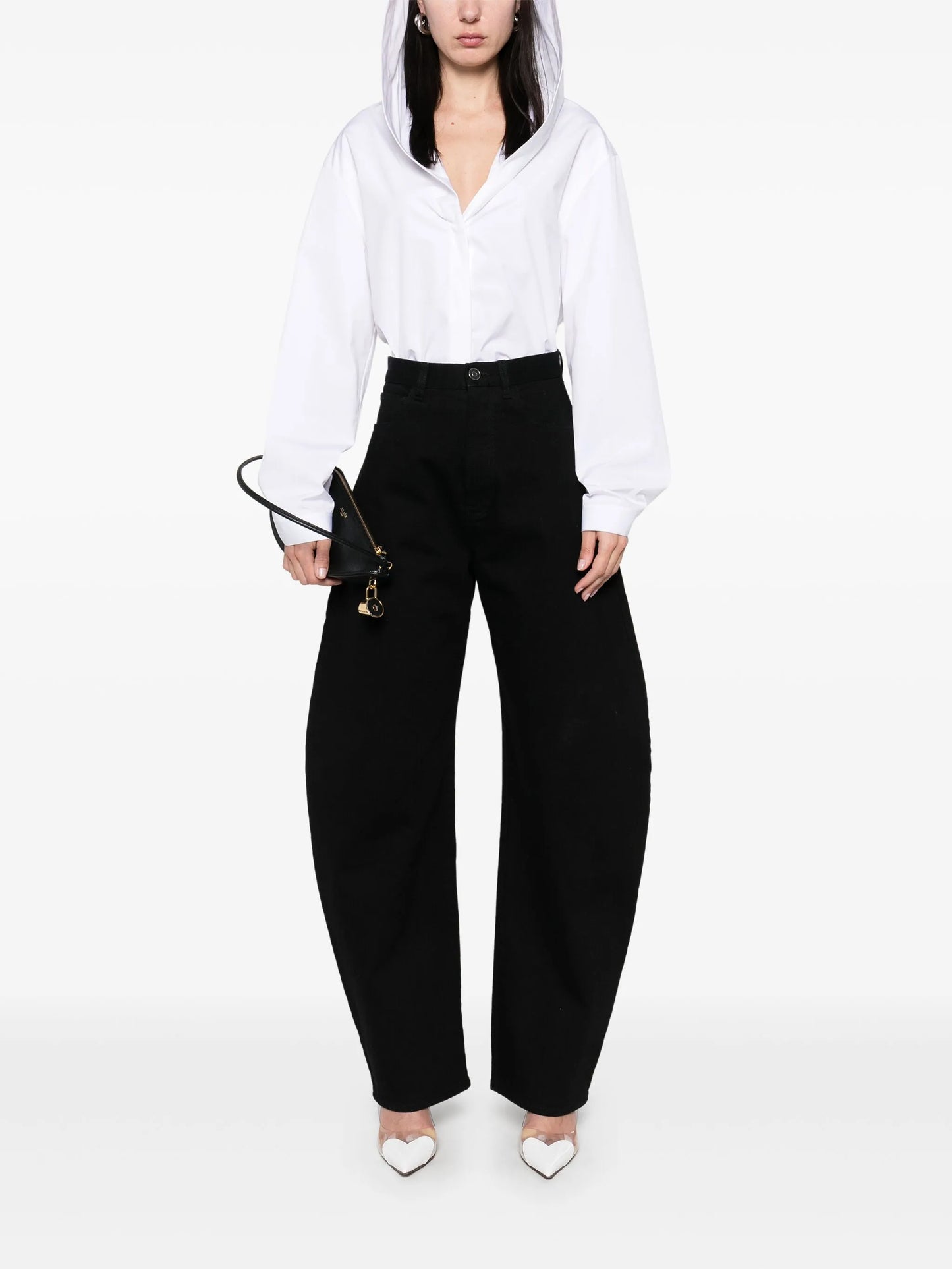 poplin hooded shirt