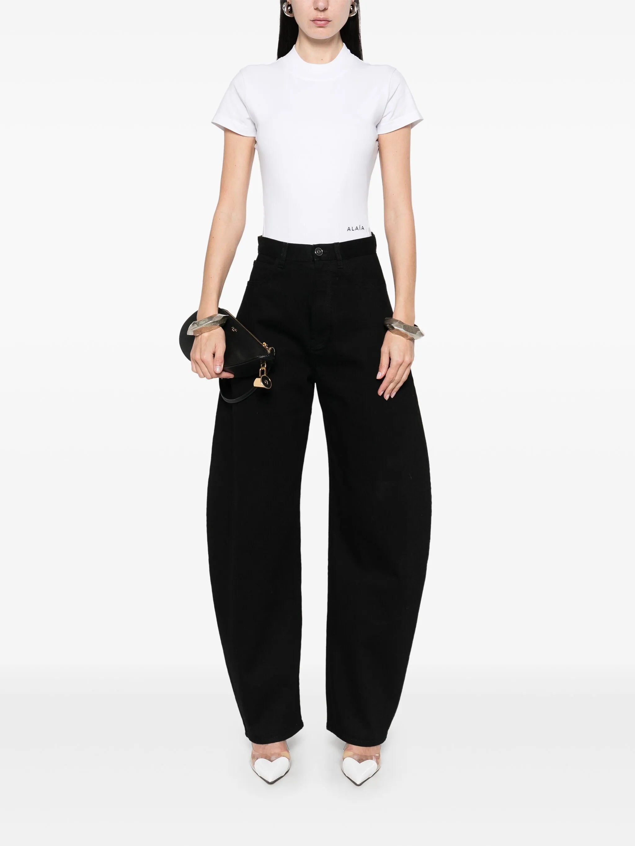 logo-embroidered bodysuit
