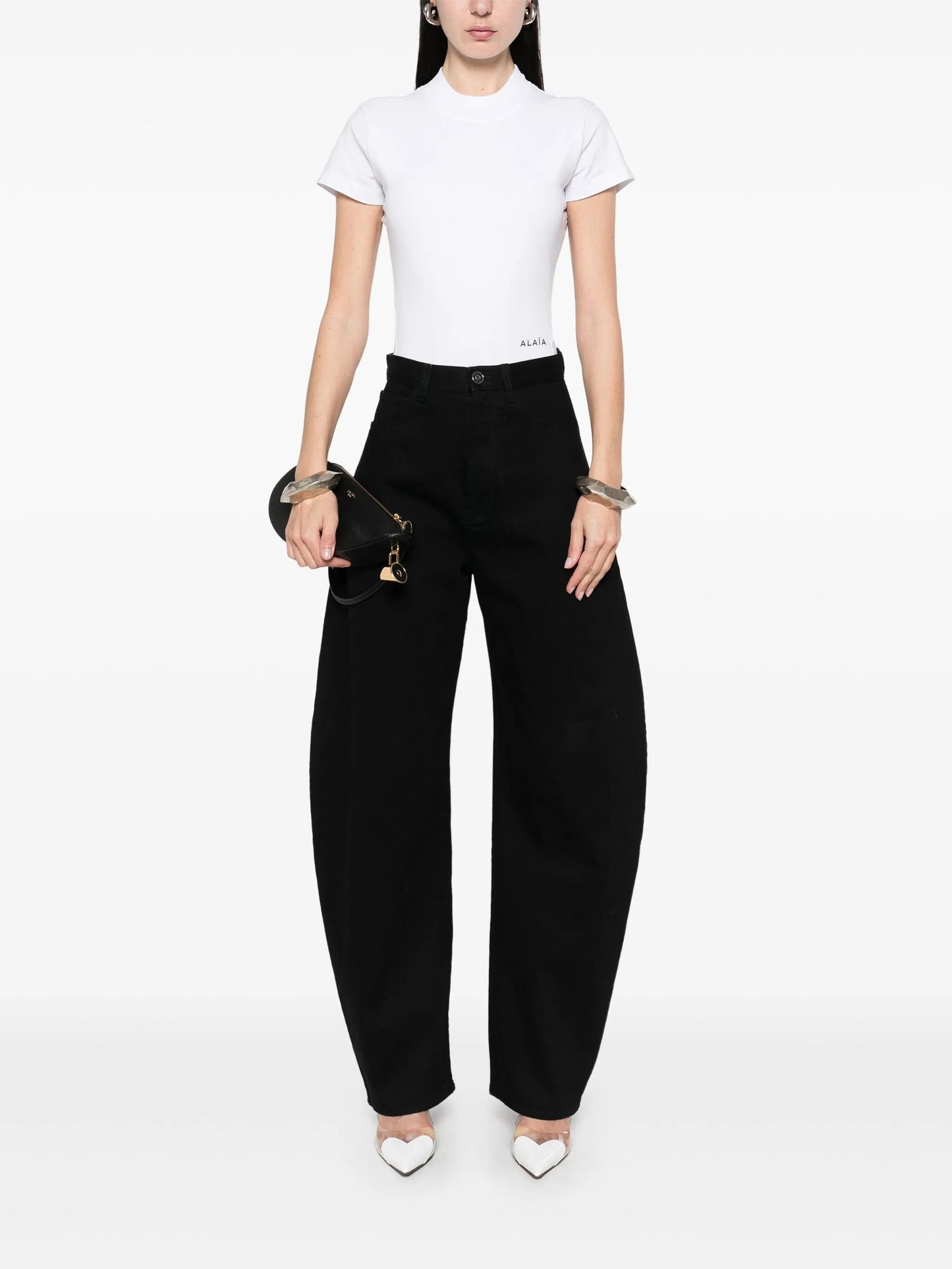 logo-embroidered bodysuit