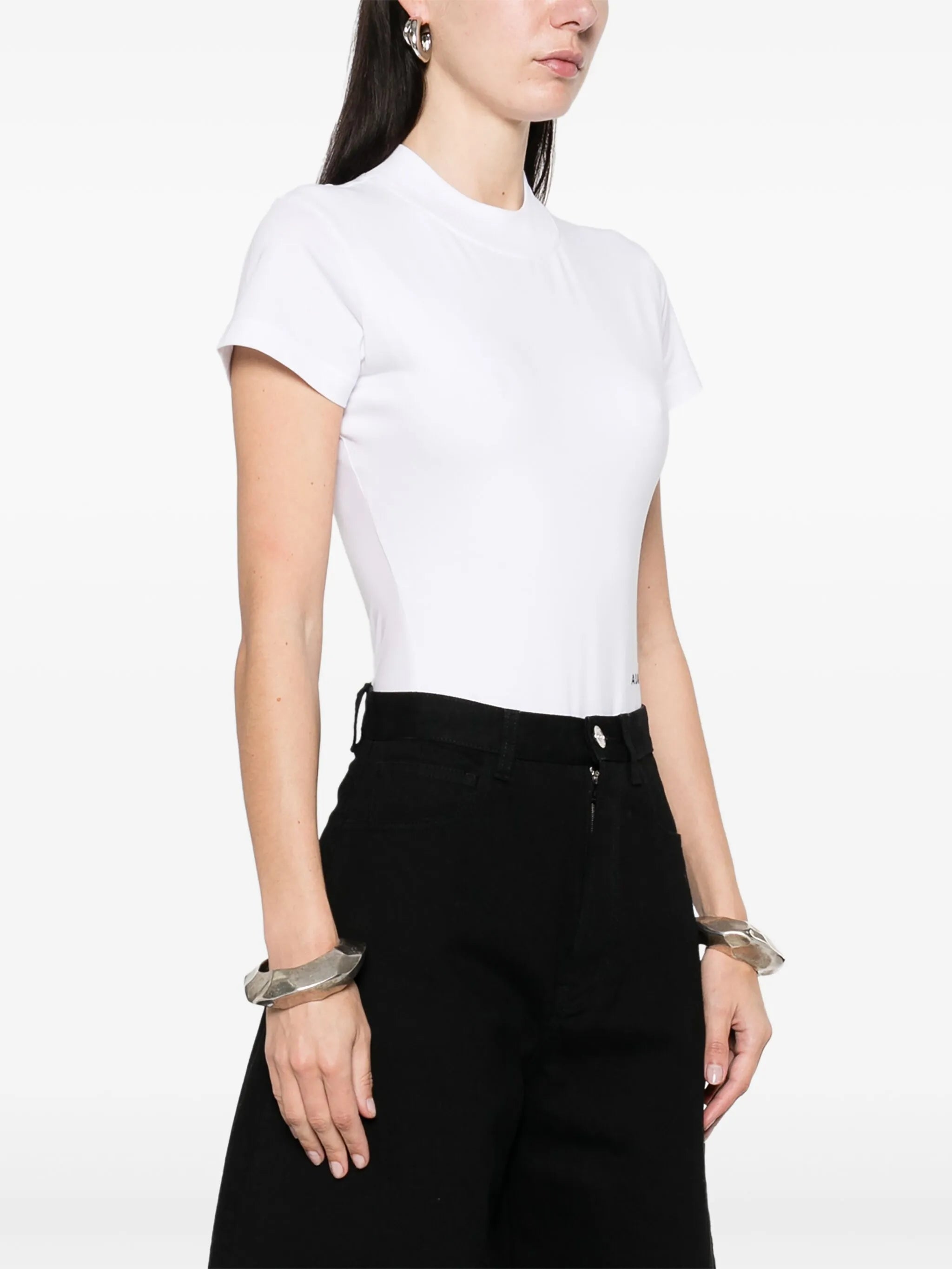 logo-embroidered bodysuit