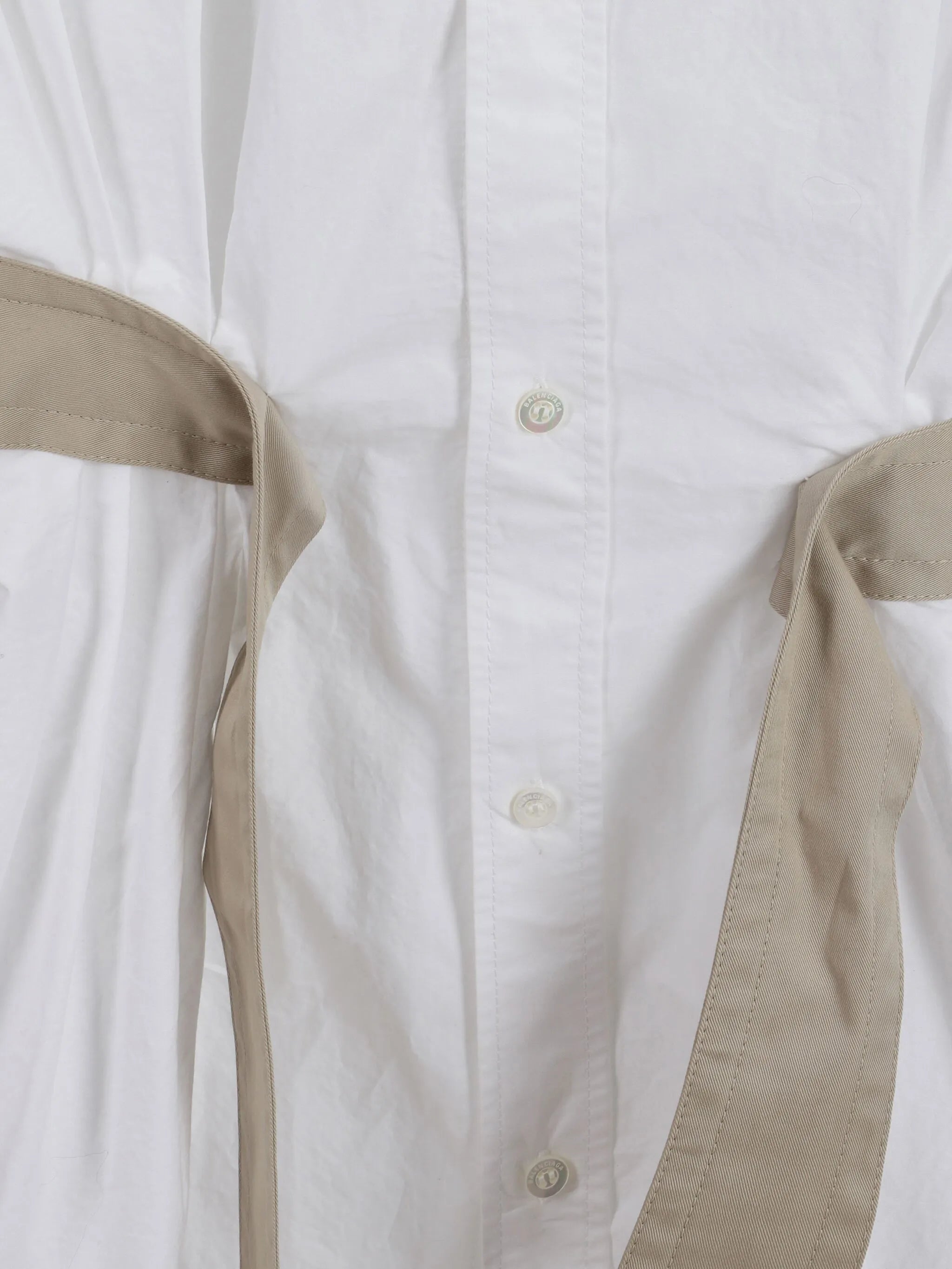 belted cotton shirt