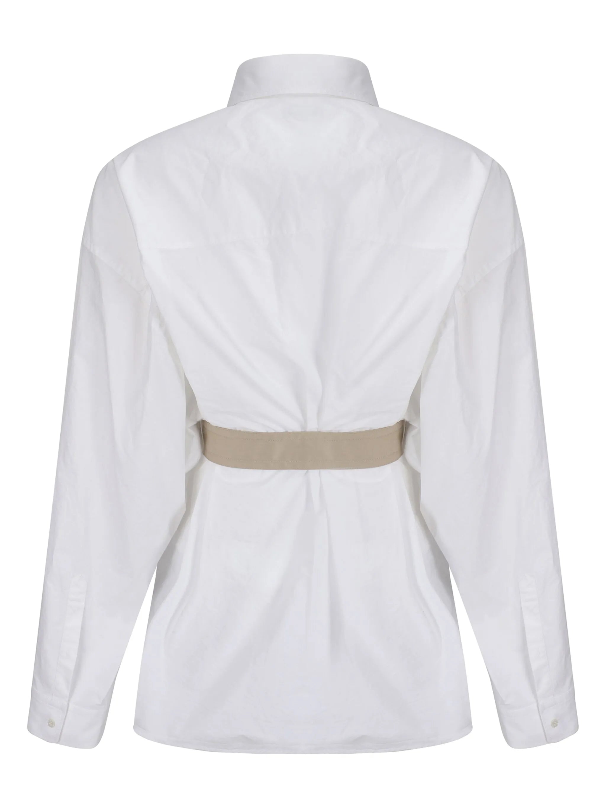 belted cotton shirt