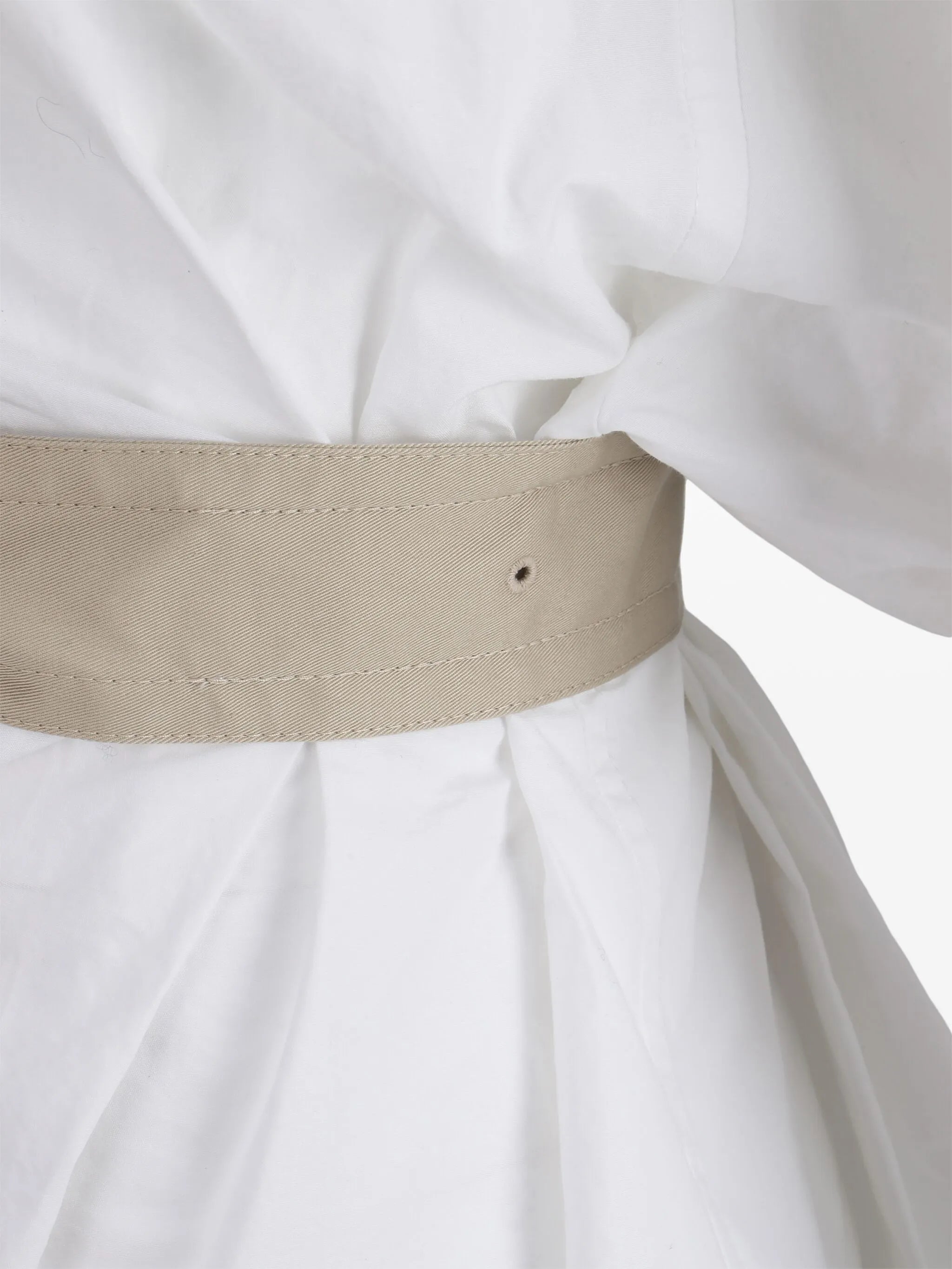 belted cotton shirt