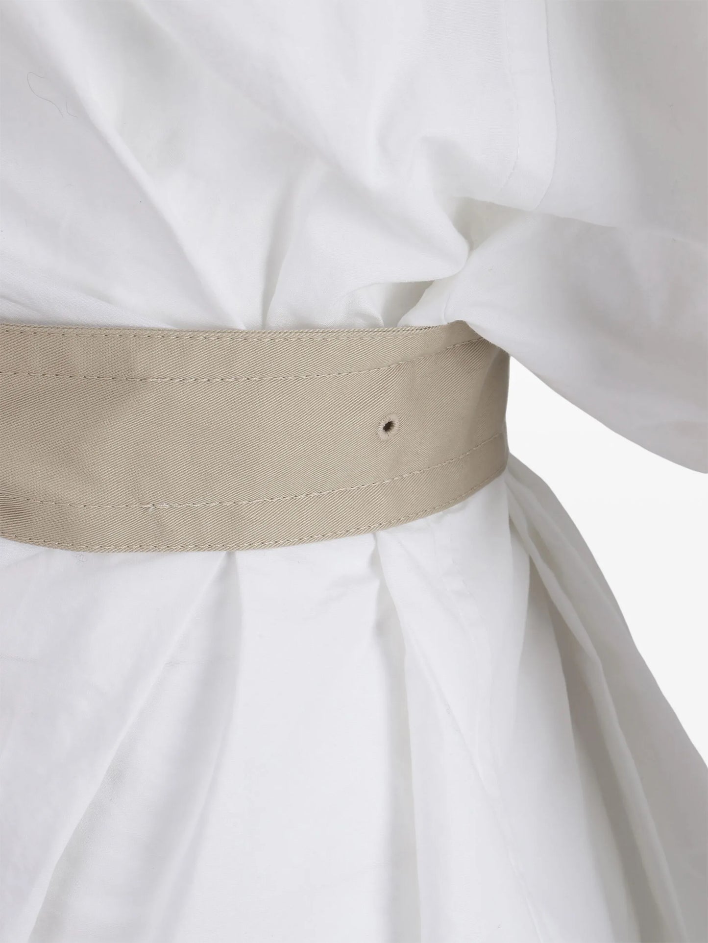 belted cotton shirt