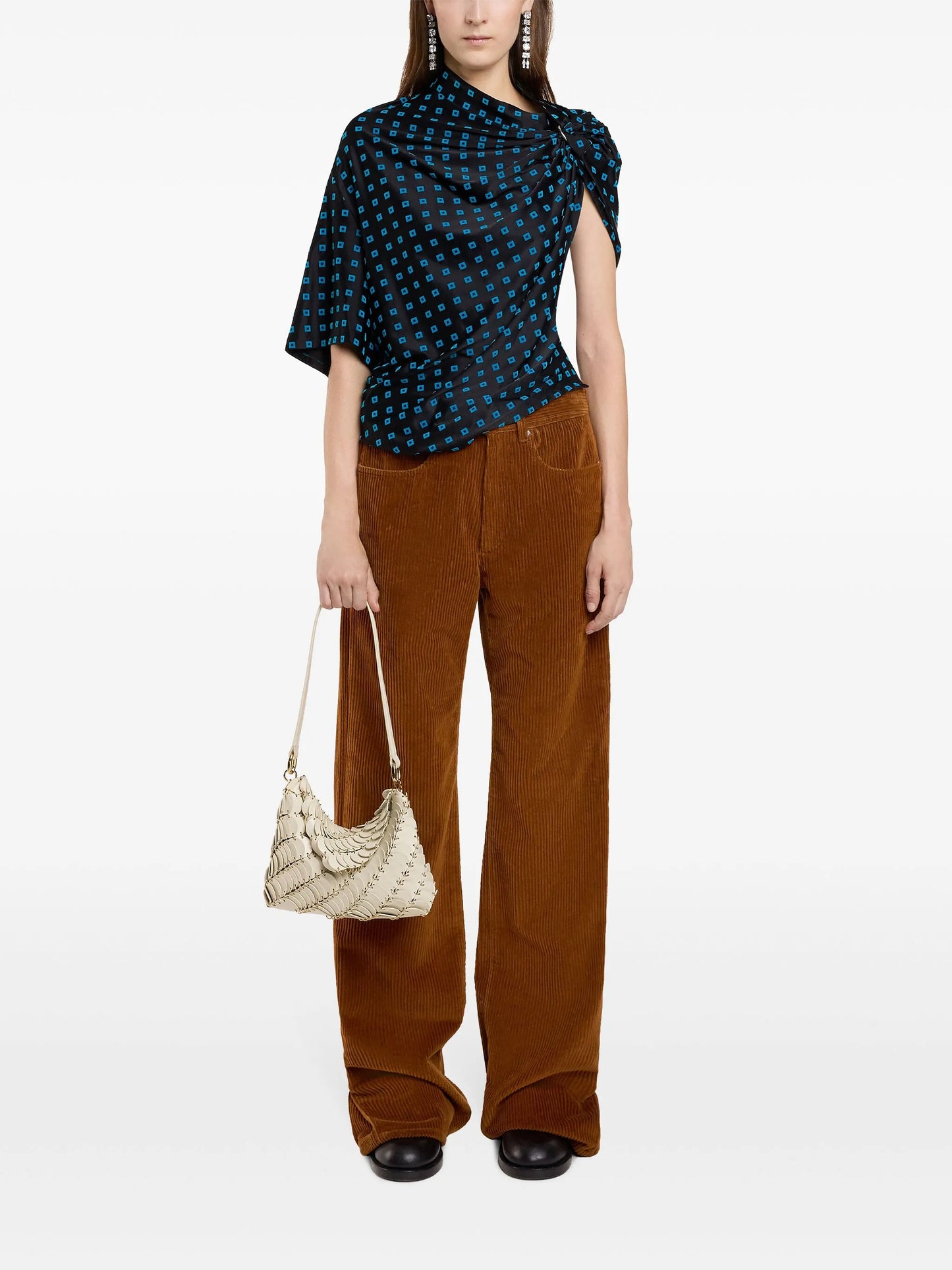 wide-leg corduroy trousers