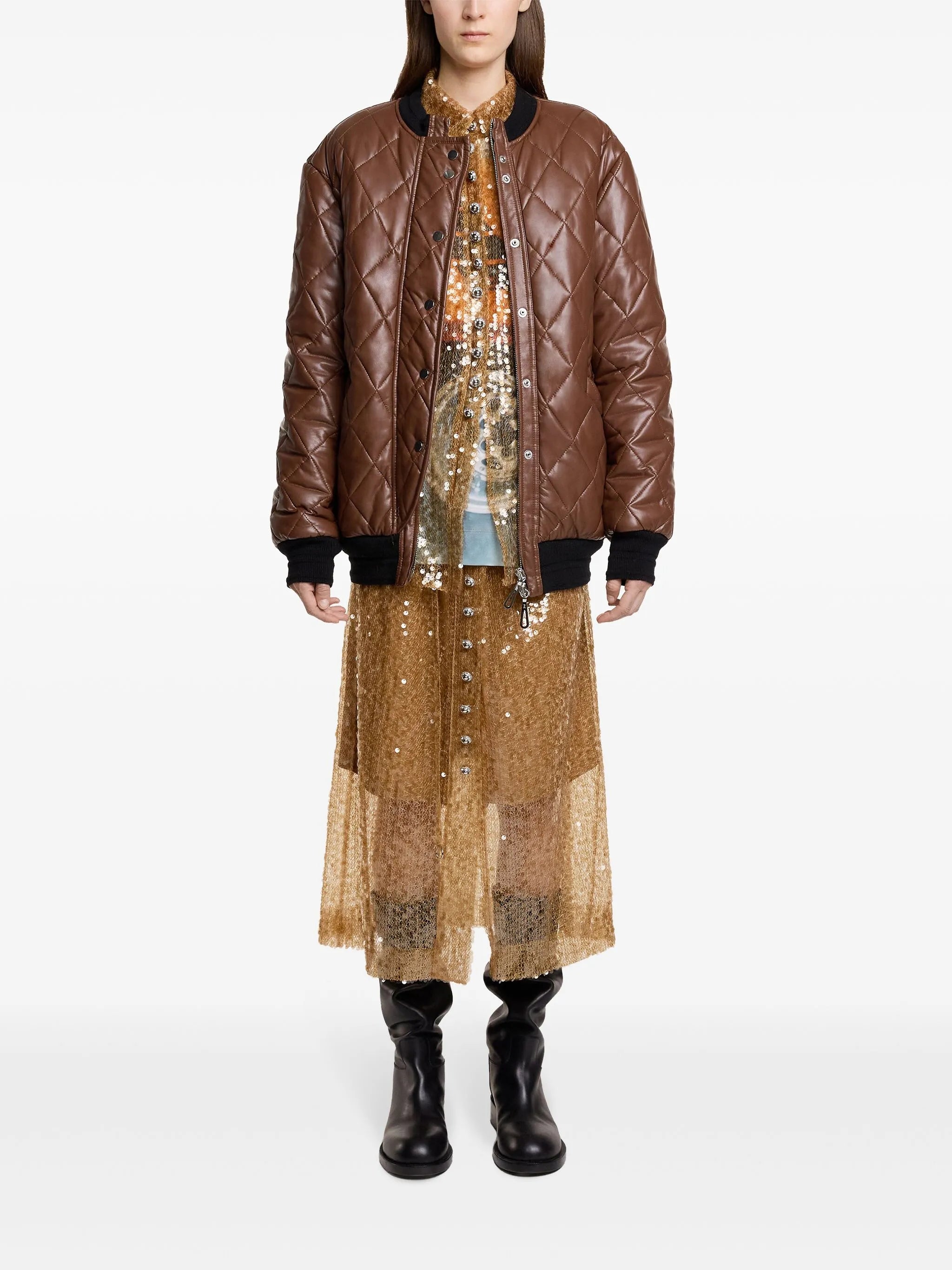 long quilted blouson