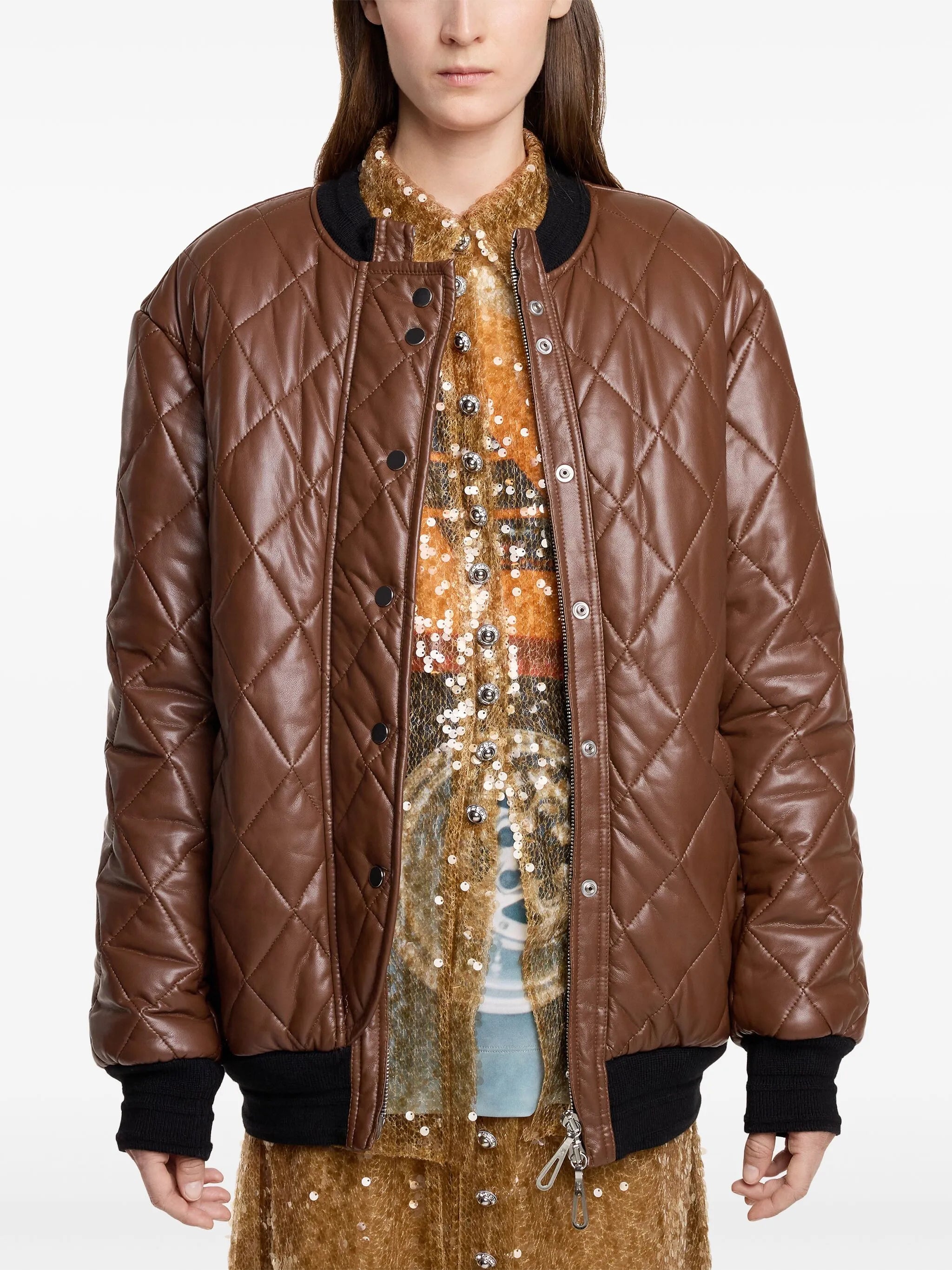 long quilted blouson