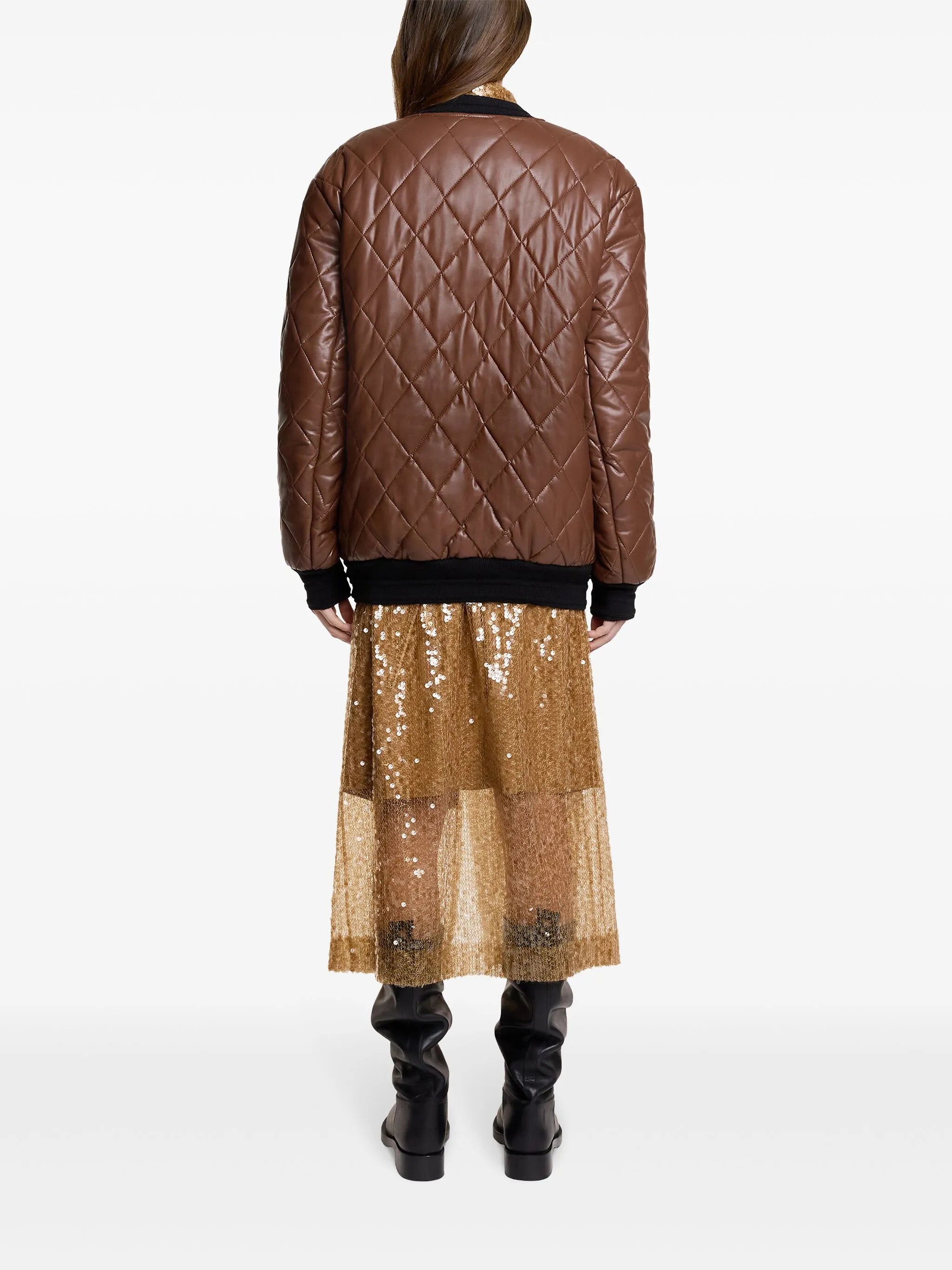 long quilted blouson