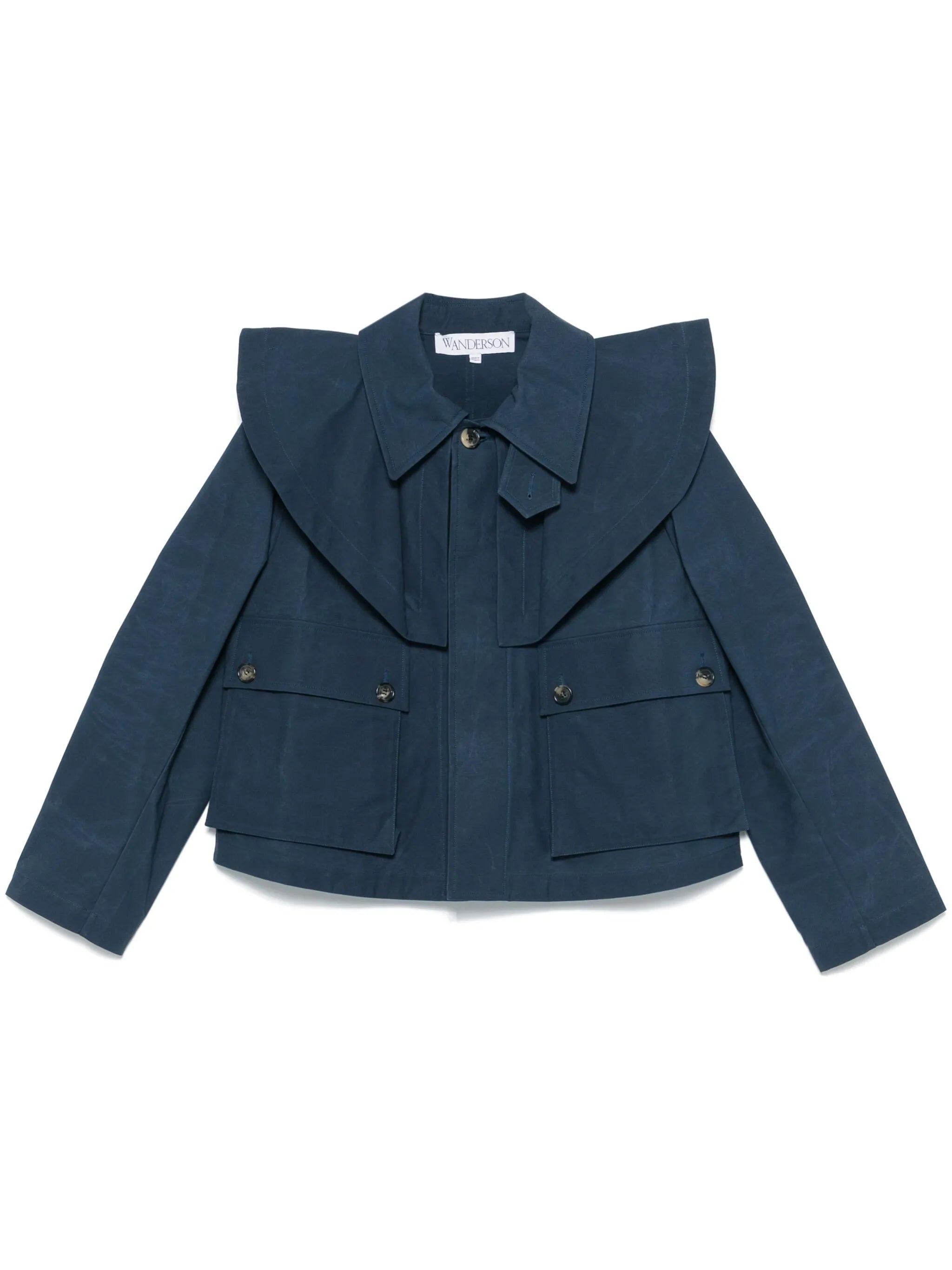 cropped trench jacket - Thumbnail 1