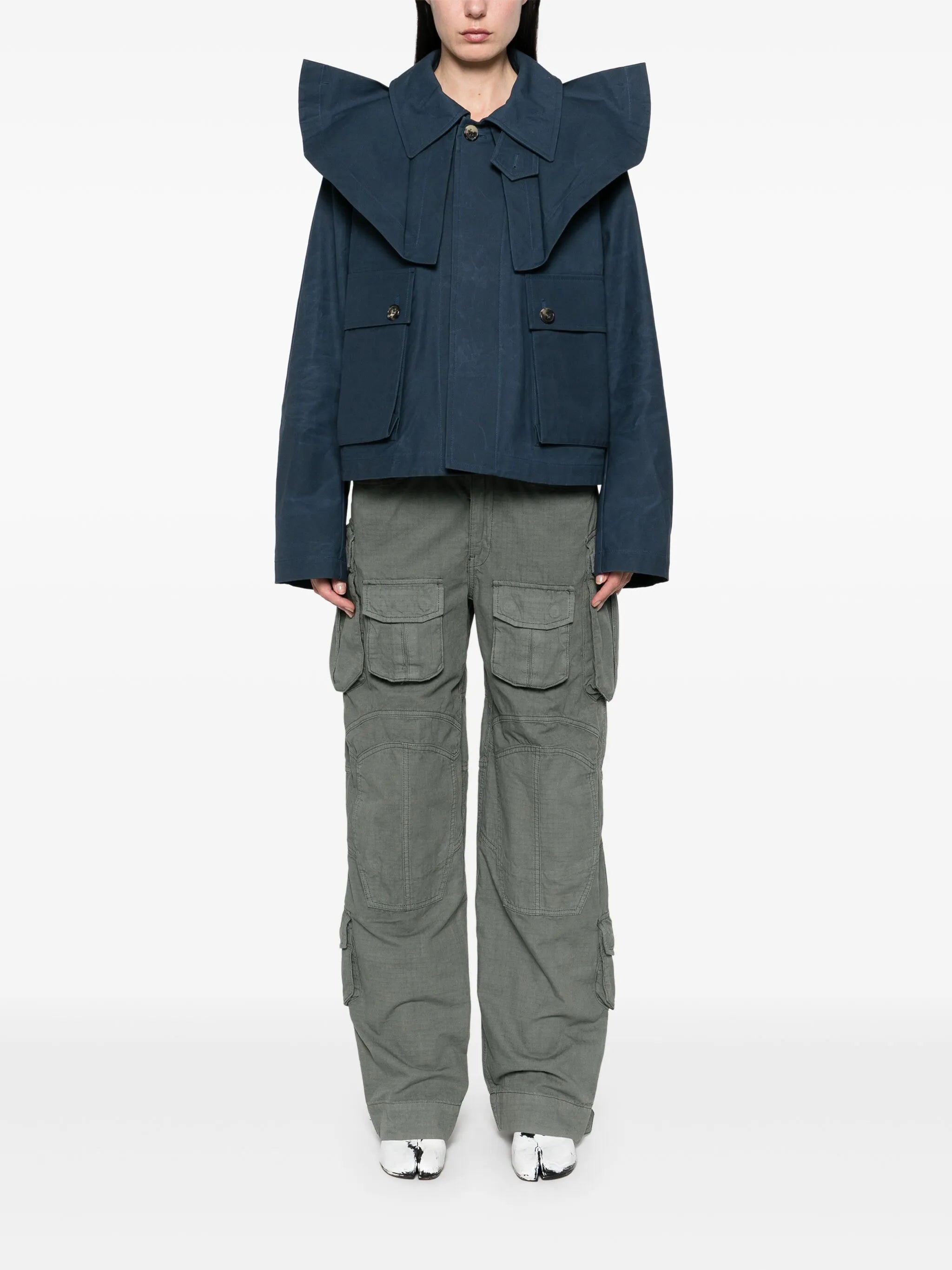 cropped trench jacket