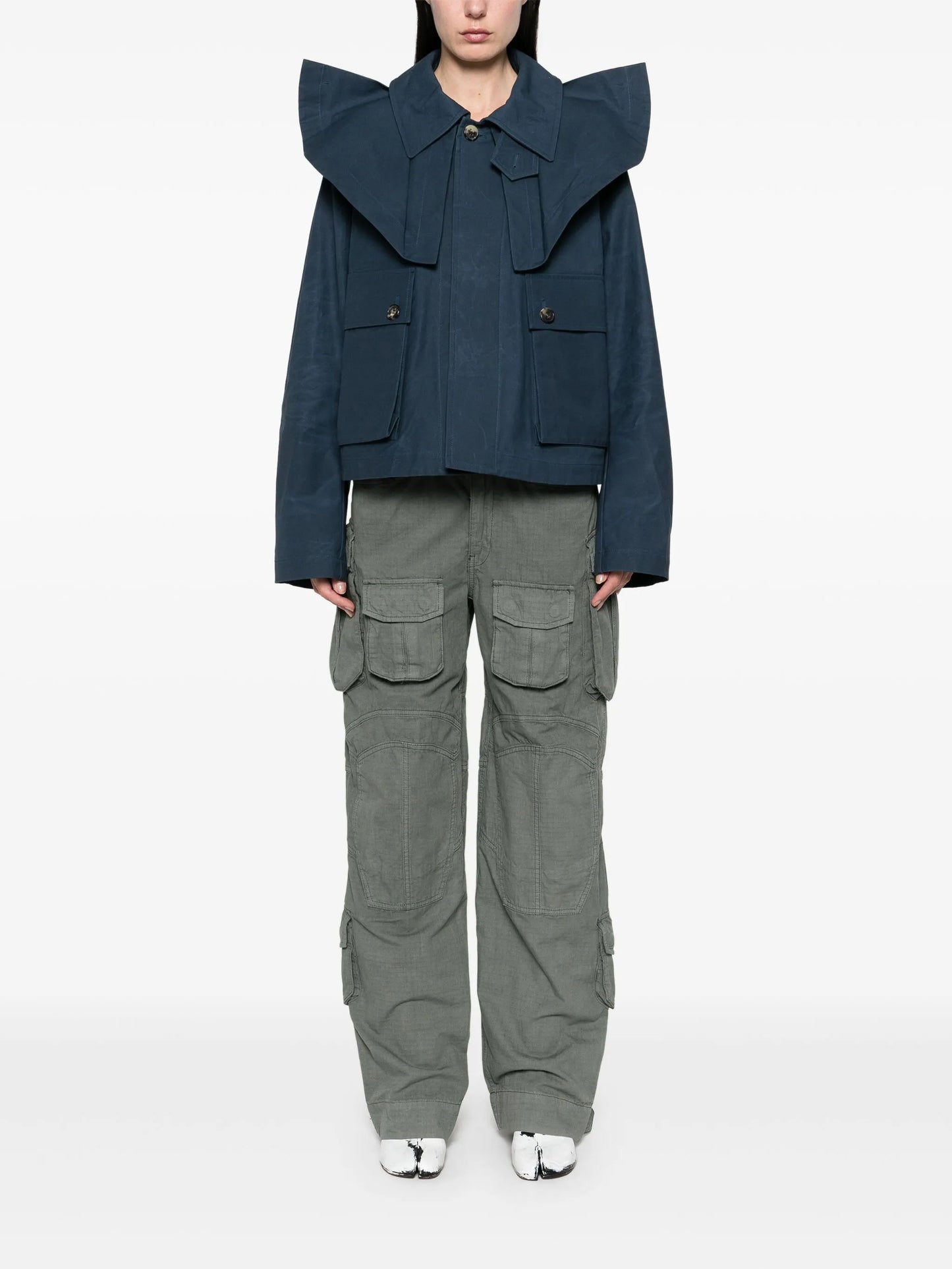 cropped trench jacket