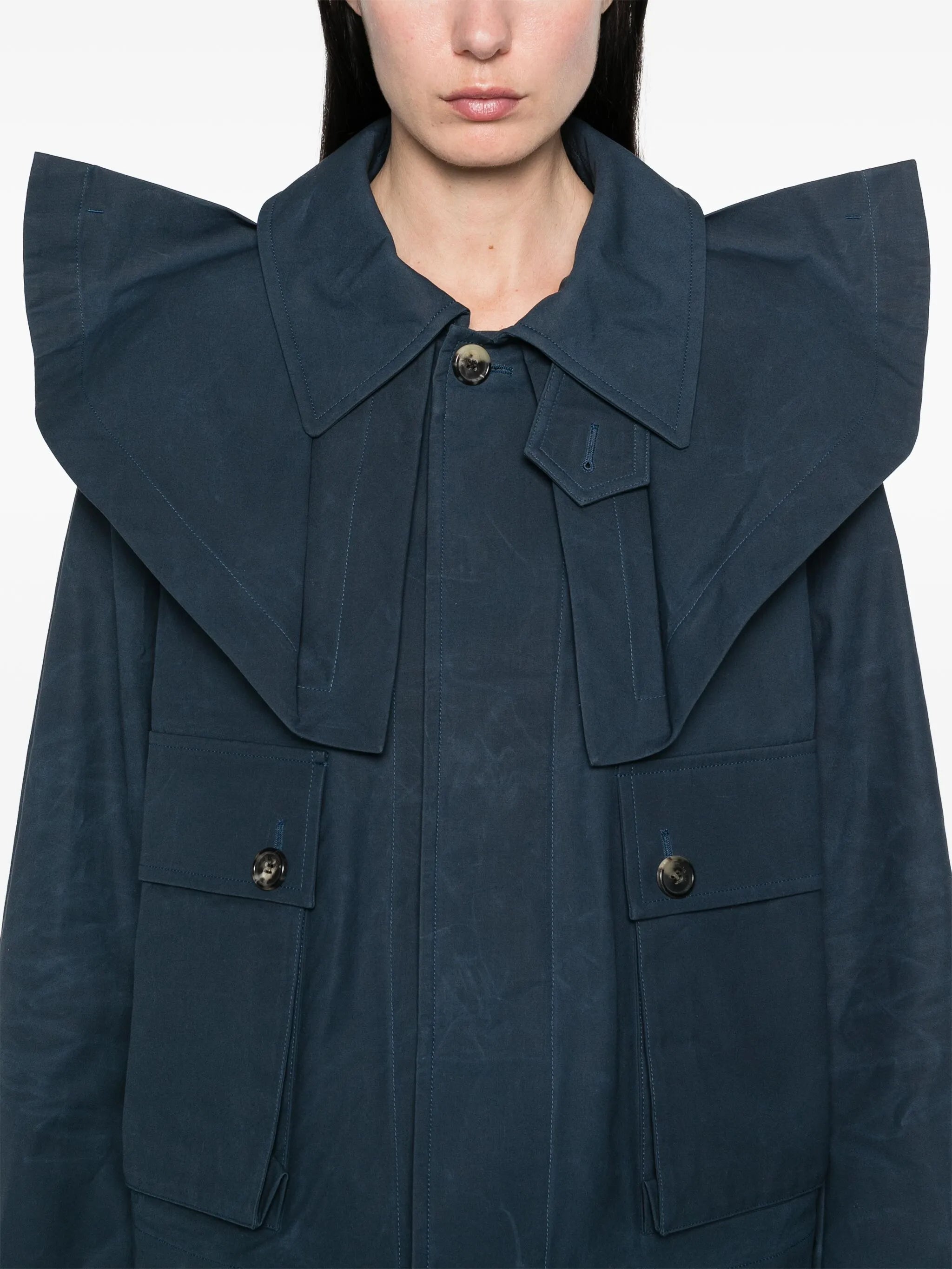 cropped trench jacket