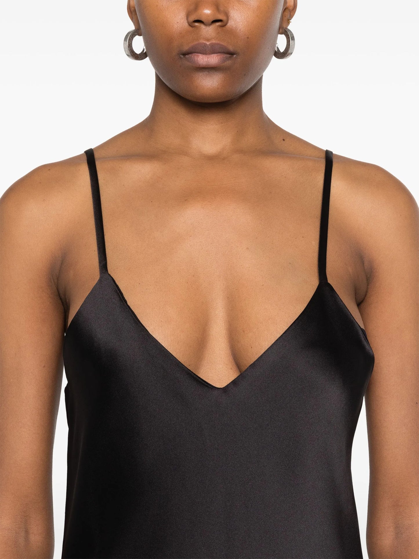 bias-cut slip midi dress