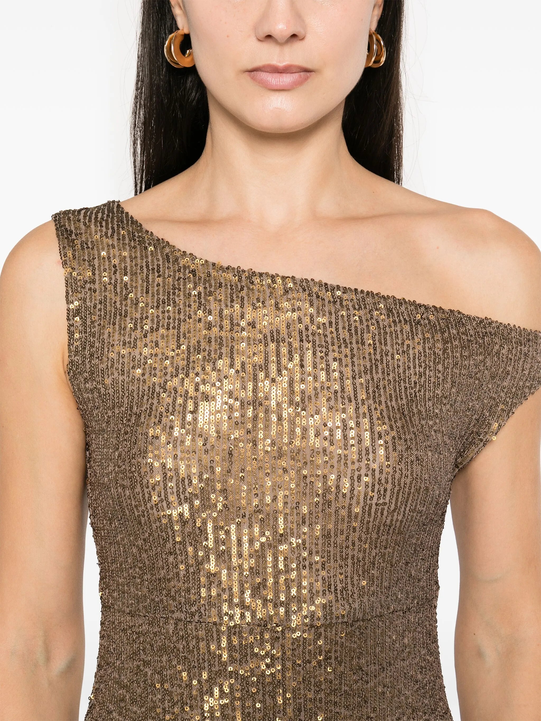 sequin-embellished gown