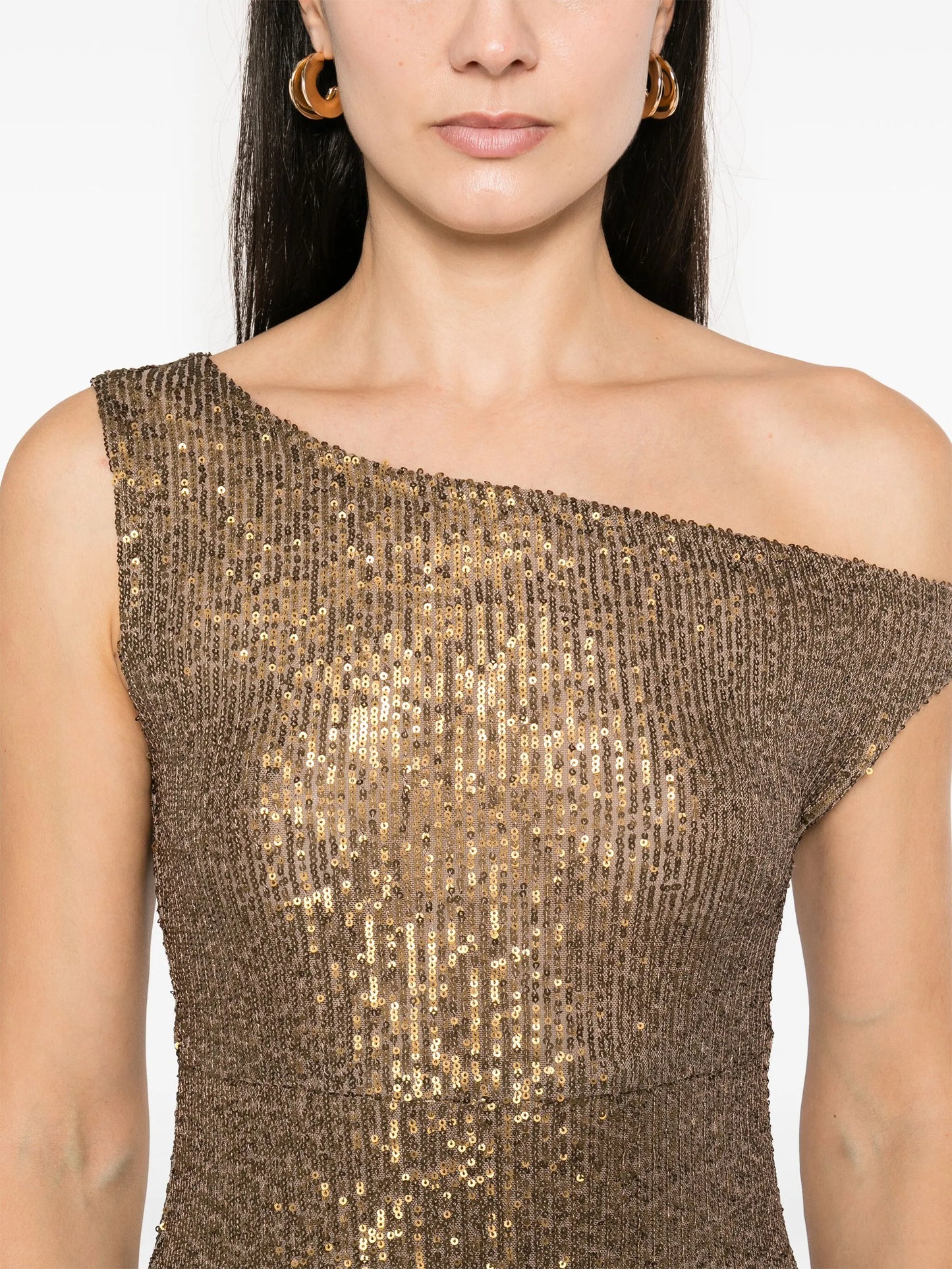sequin-embellished gown
