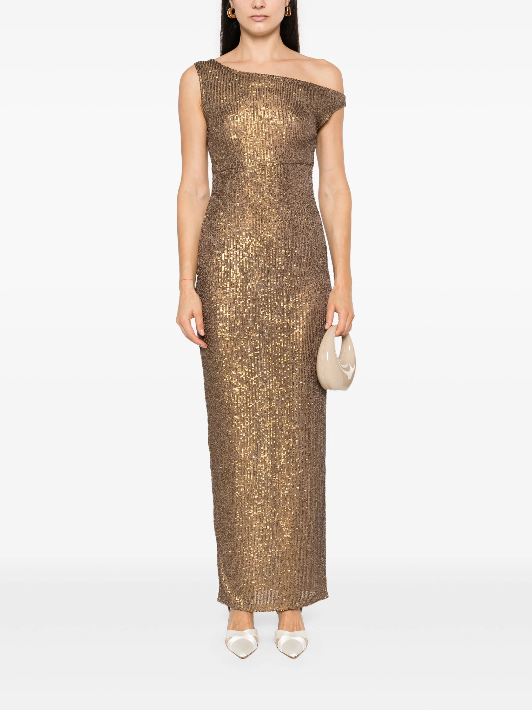 sequin-embellished gown