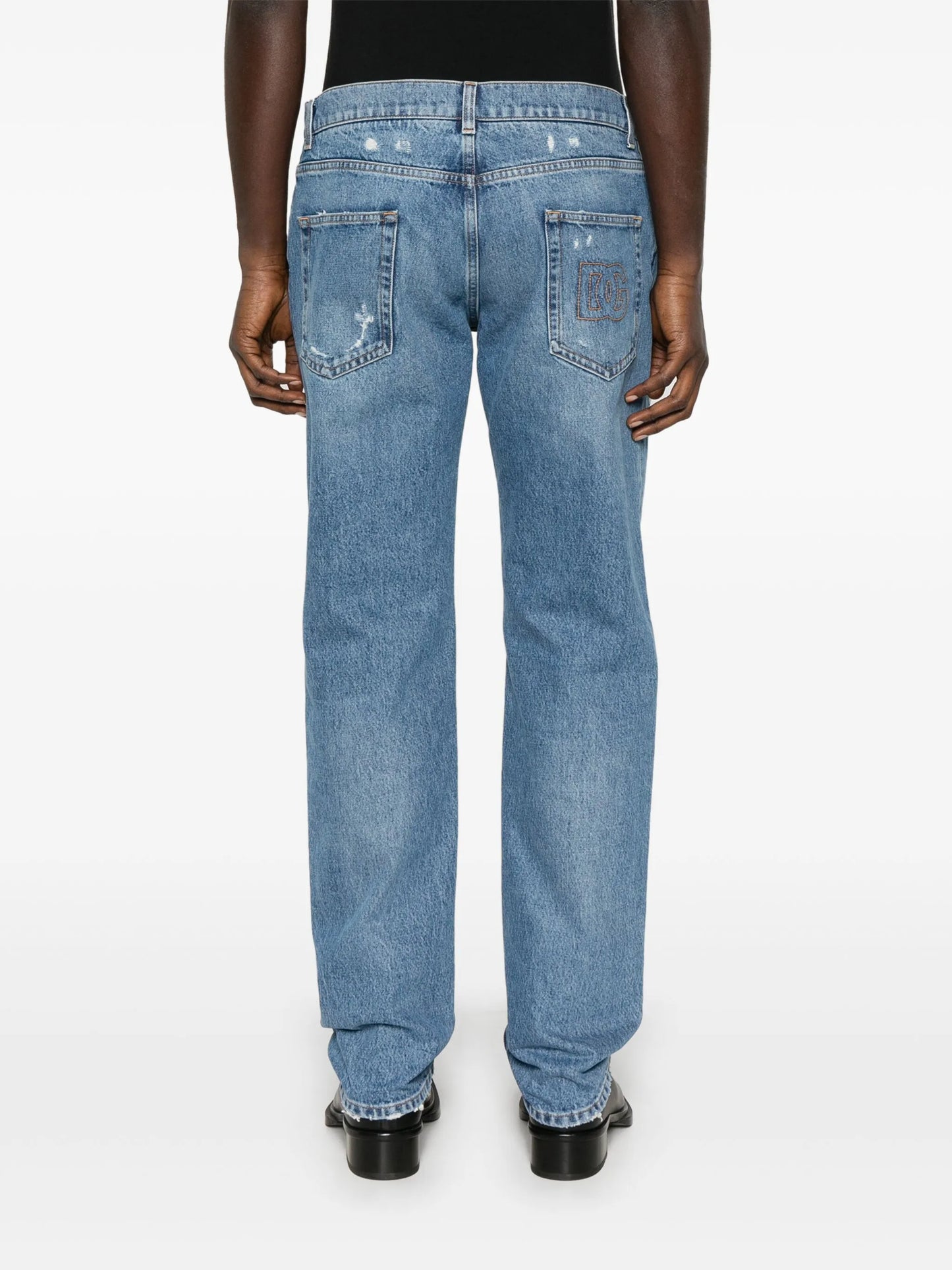 straight-leg jeans