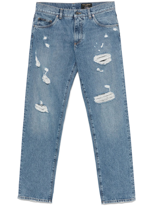 straight-leg jeans