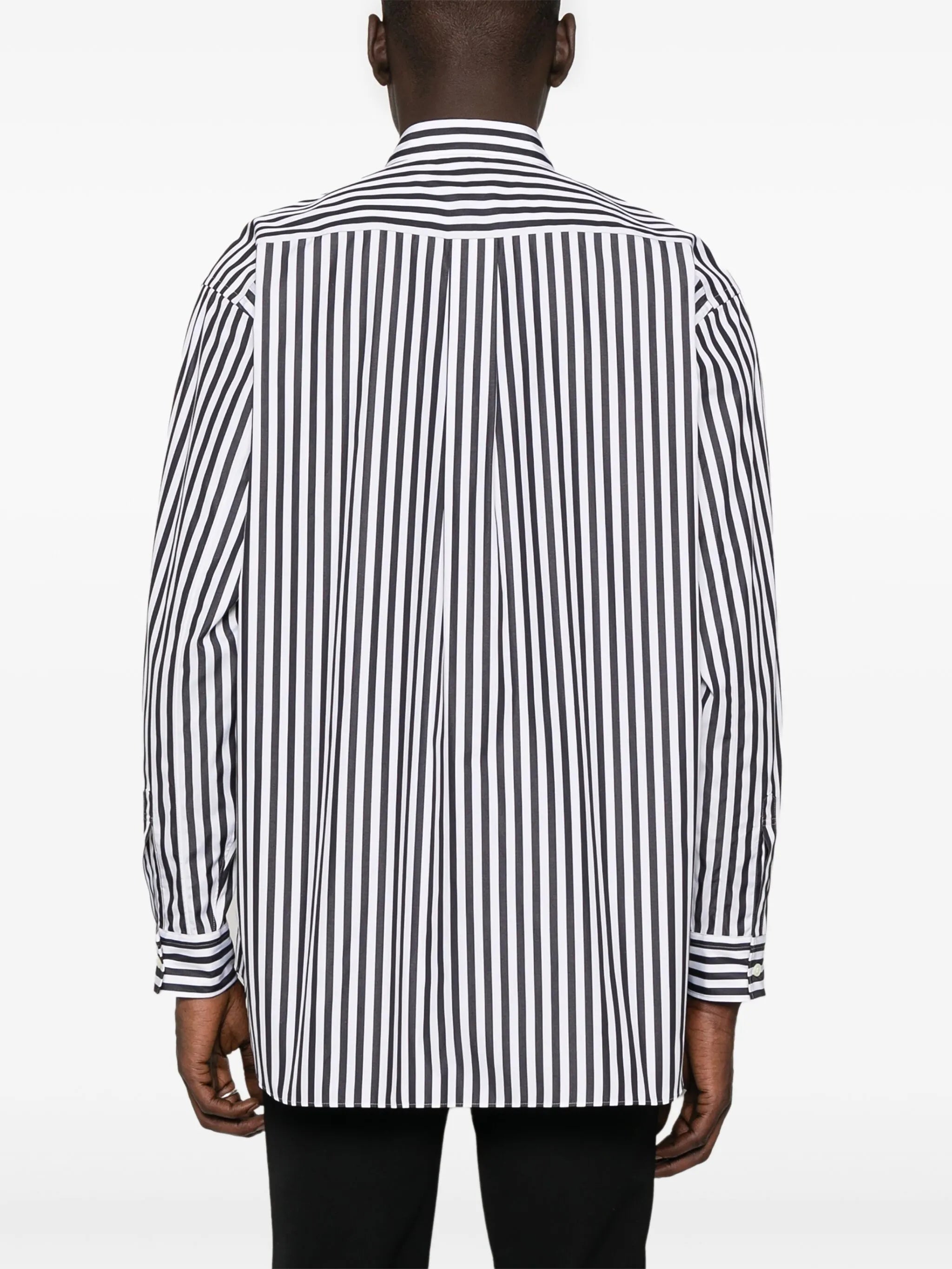 asymmetric striped shirt
