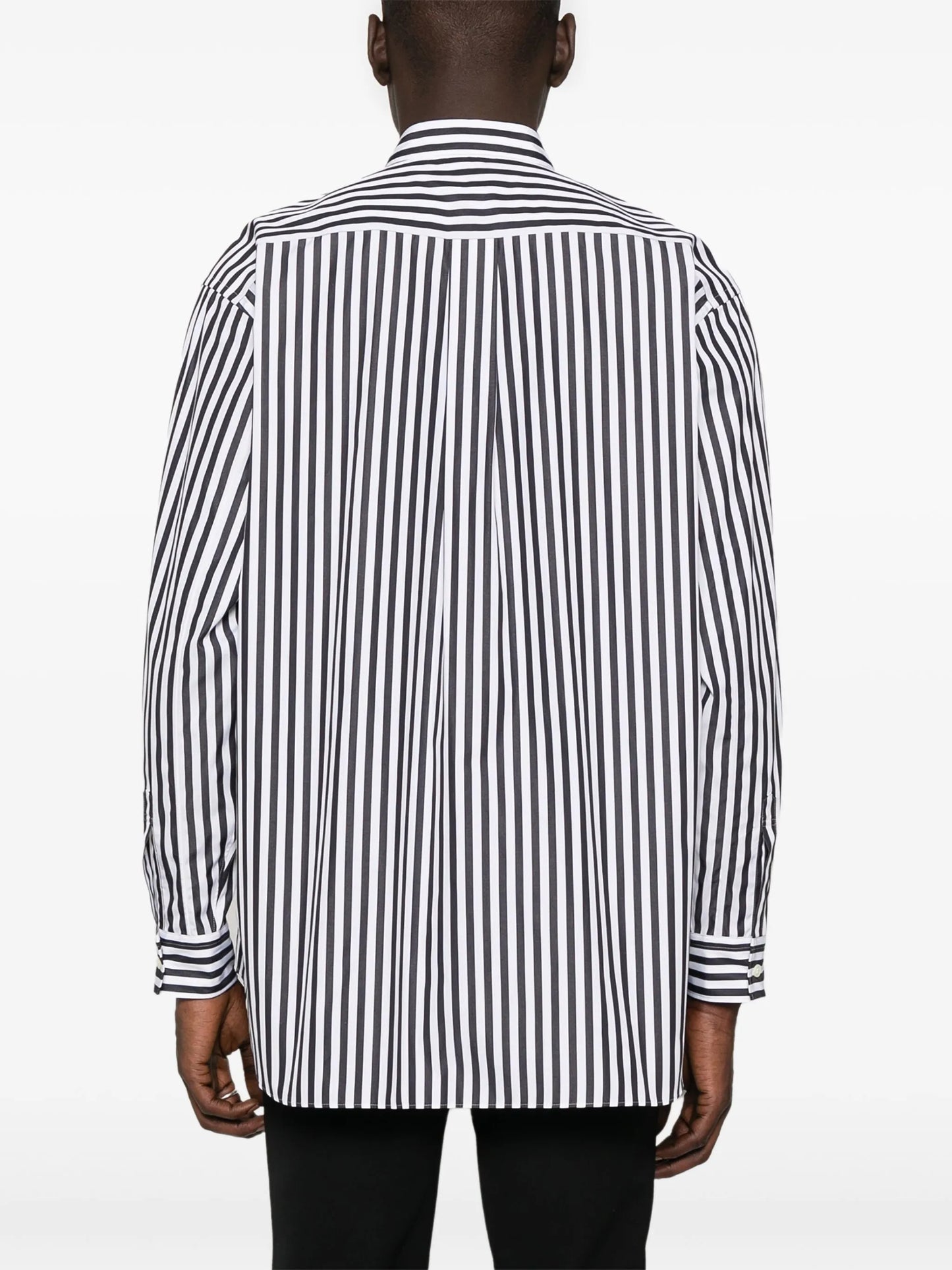 asymmetric striped shirt
