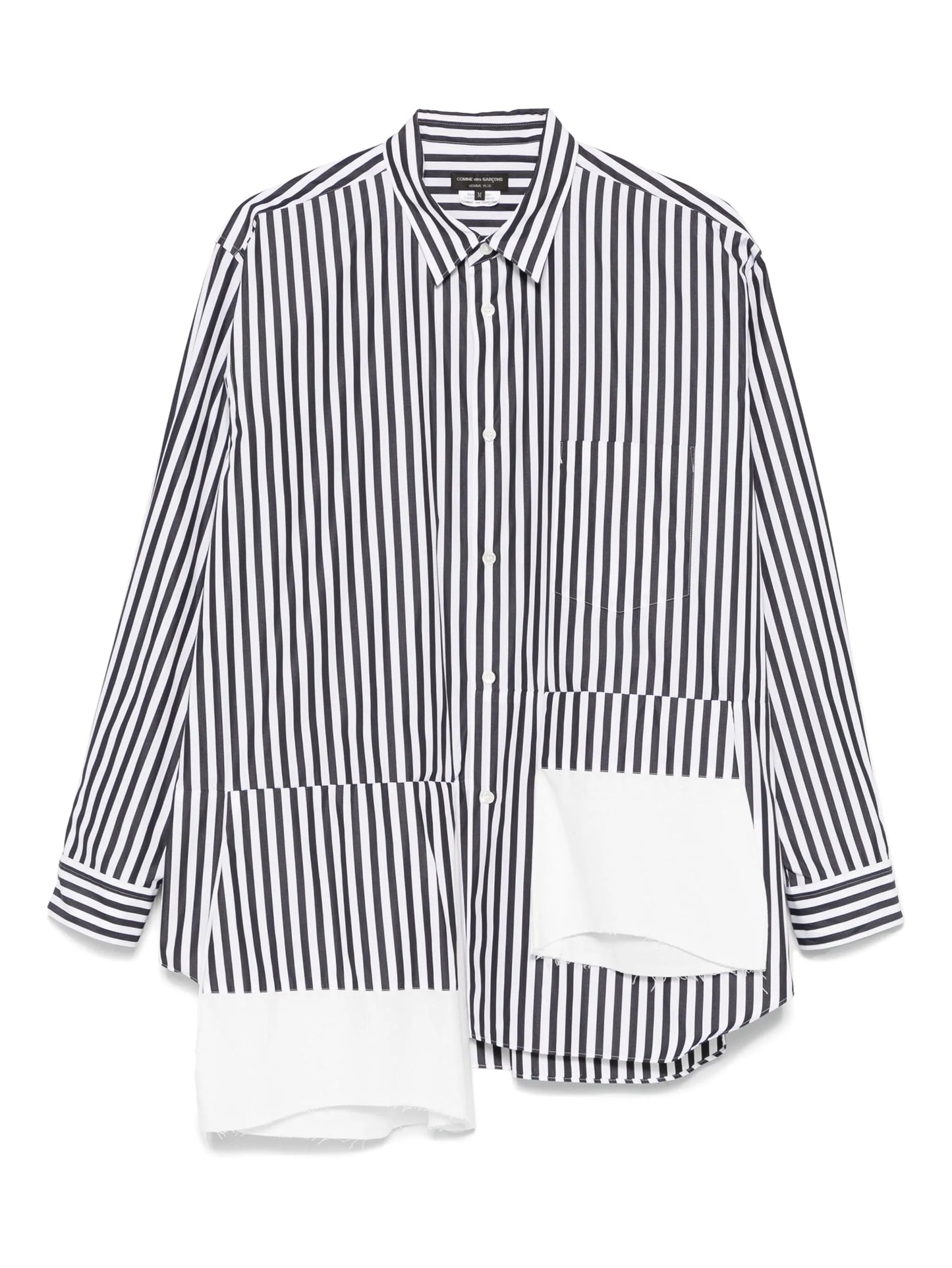 asymmetric striped shirt