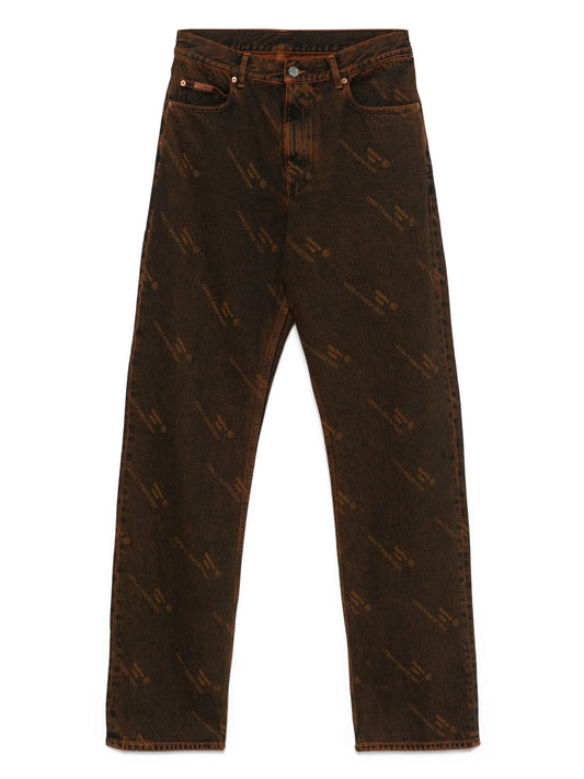 logo-print jeans