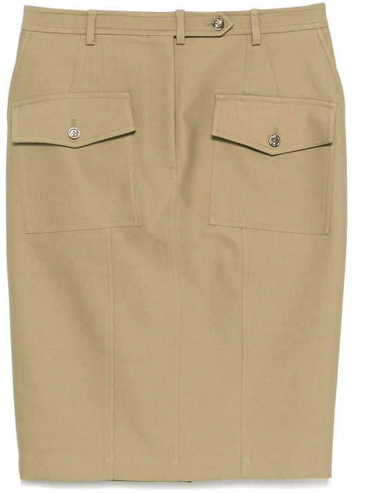twill midi skirt