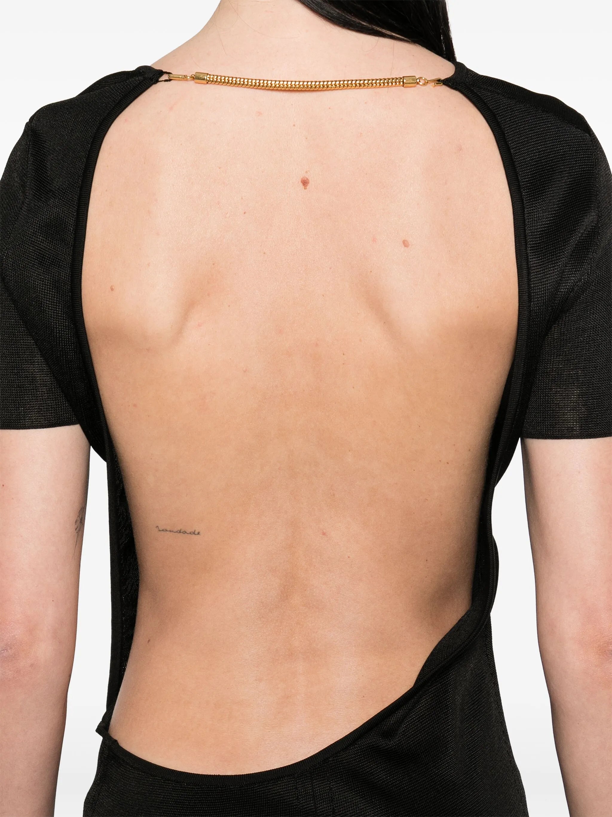 open-back gown