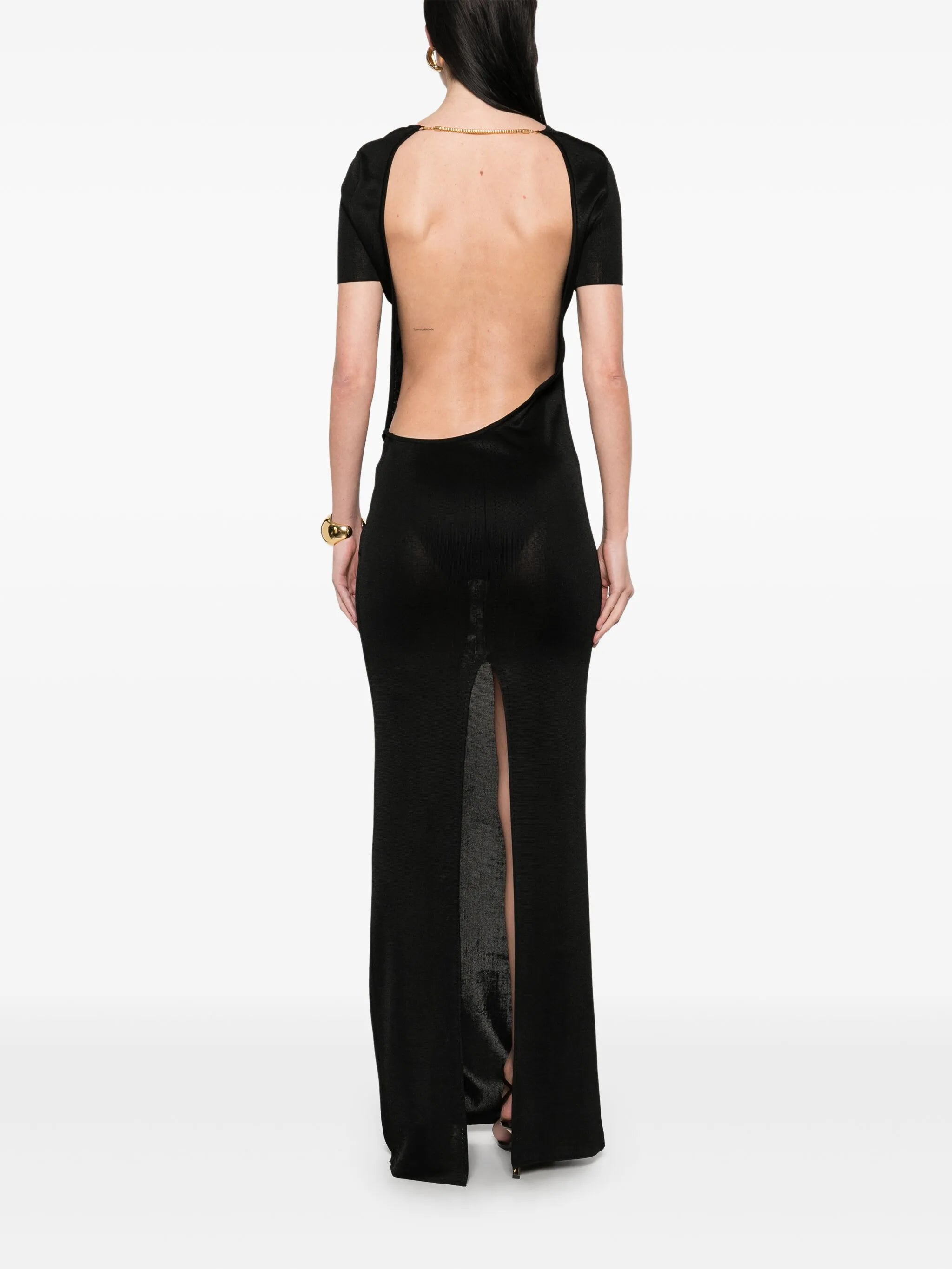 open-back gown