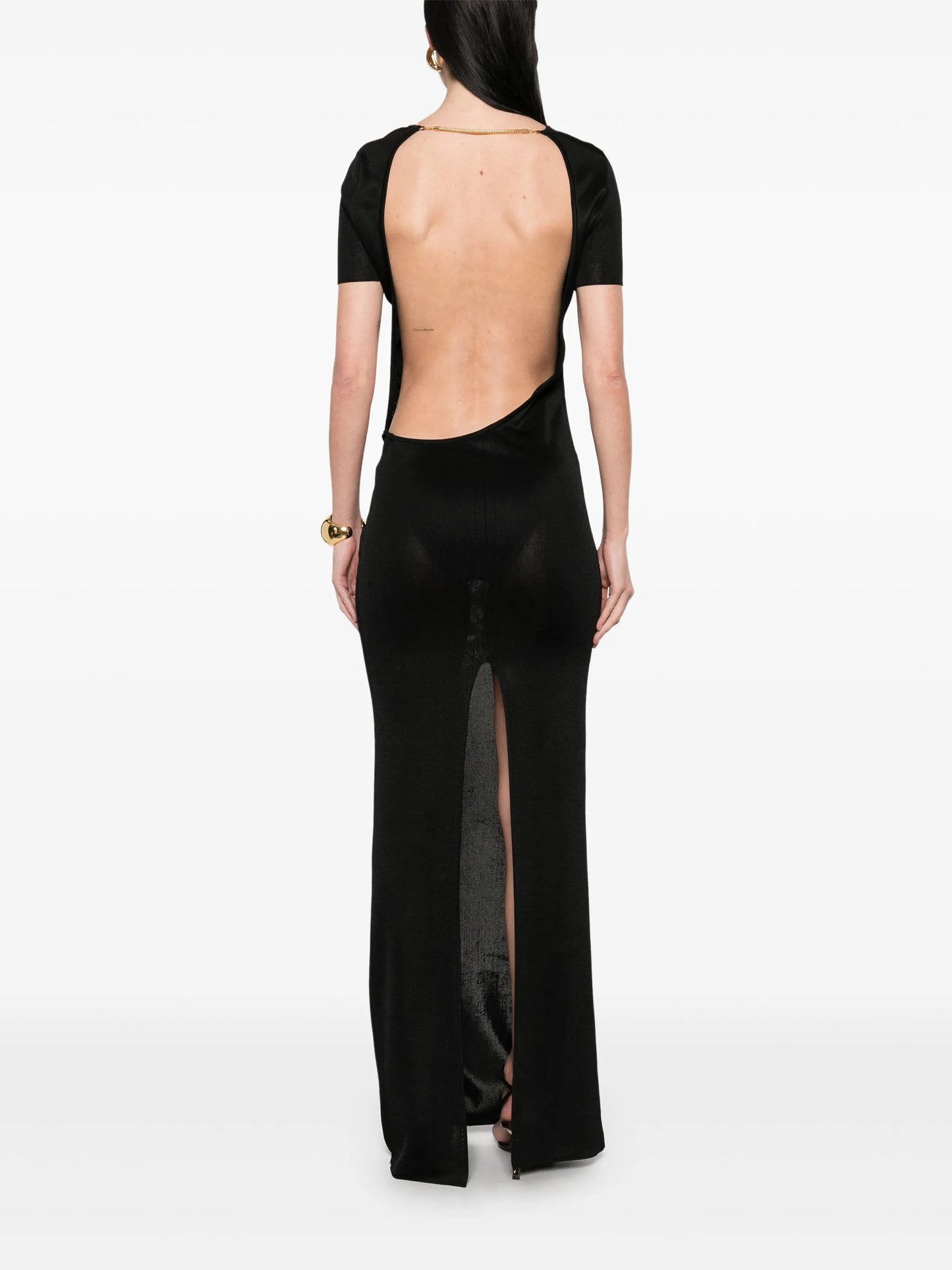open-back gown