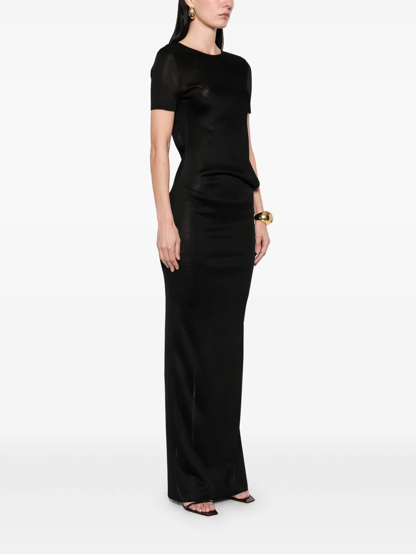 open-back gown