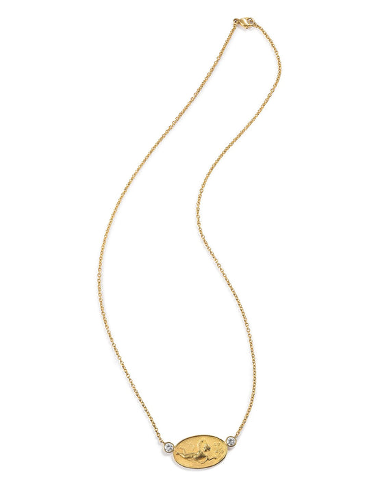 18kt yellow gold Ninfa diamond necklace