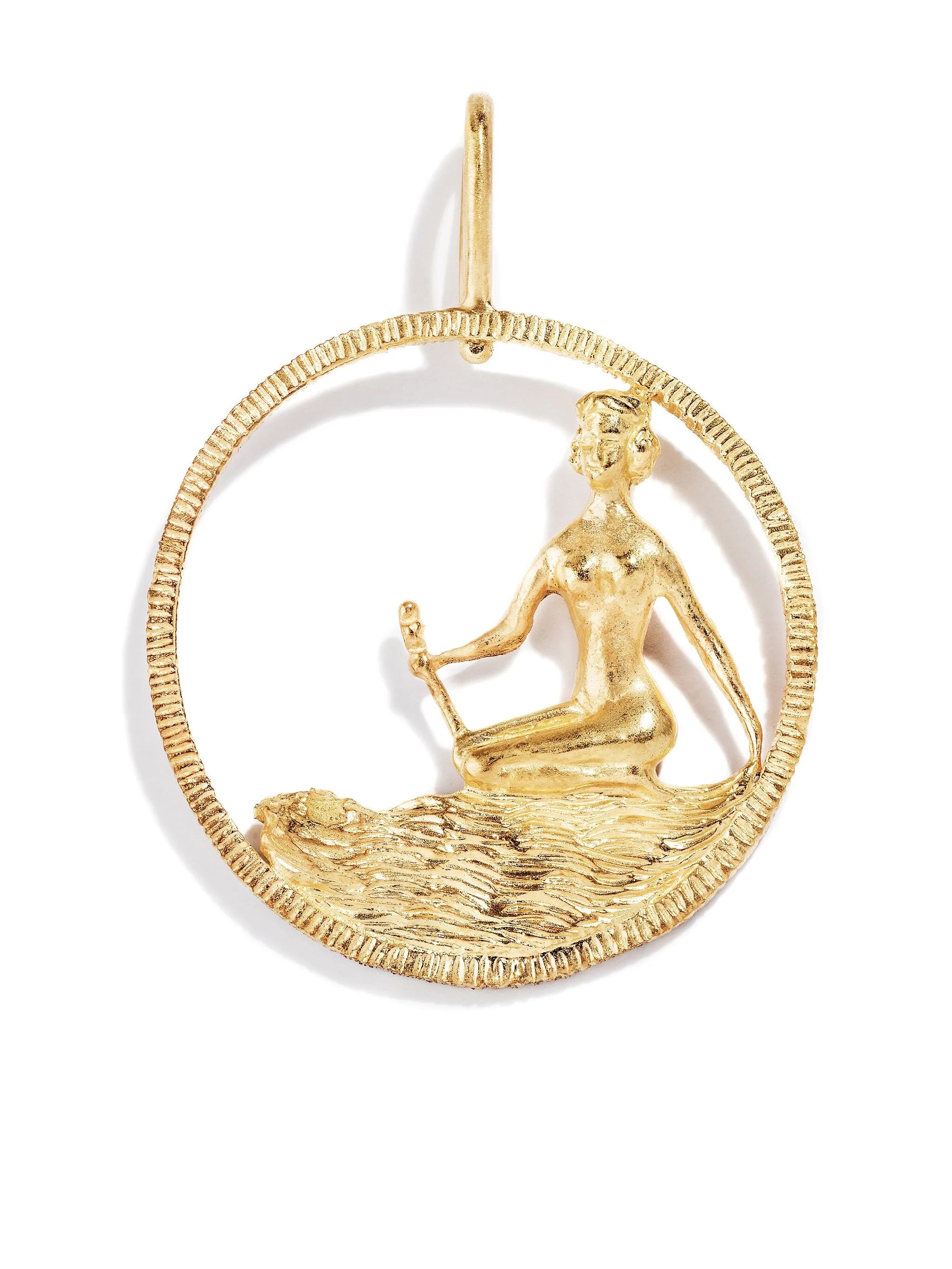 18kt yellow gold Virgo pendant