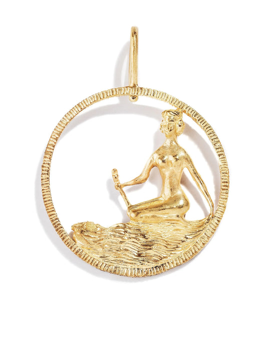 18kt yellow gold Virgo pendant