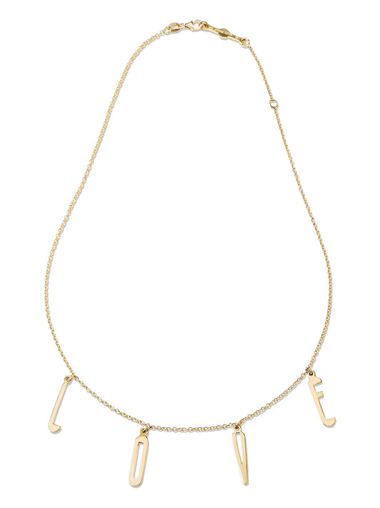 18kt yellow gold Love necklace