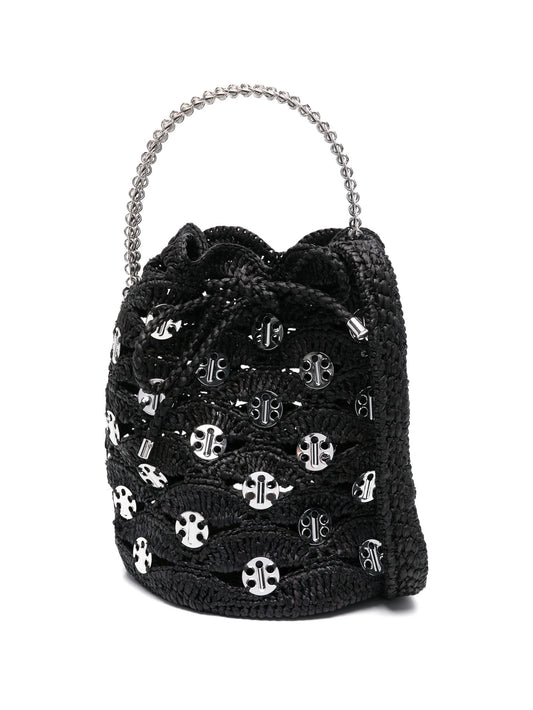 raffia bucket bag