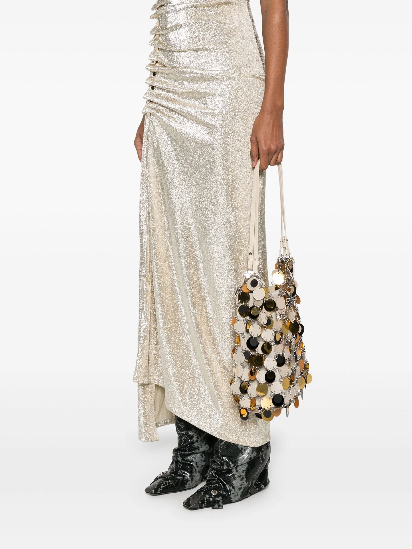 sequinned shoulder bag