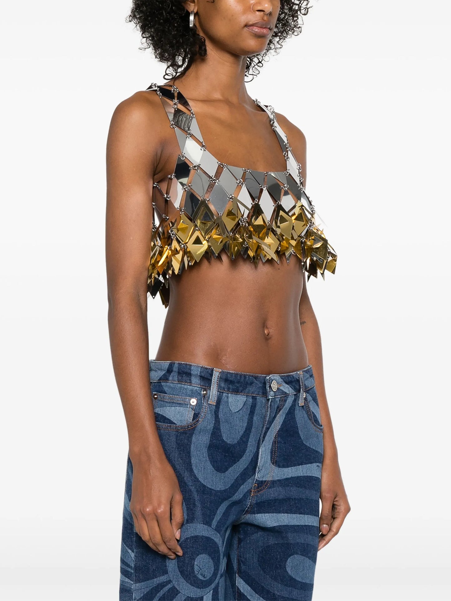 spikey-fringe crop top