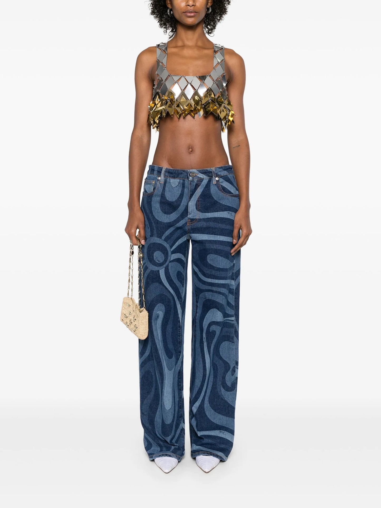 spikey-fringe crop top