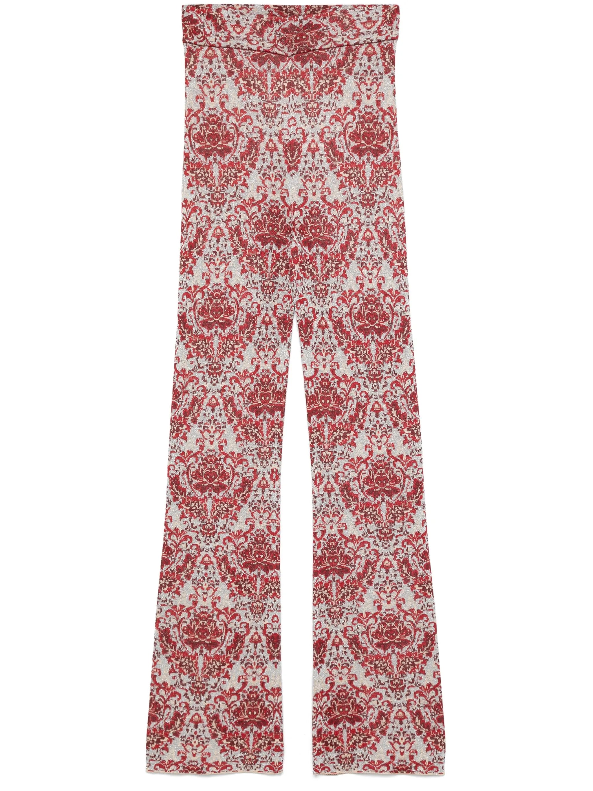 paisley jacquard slim trousers
