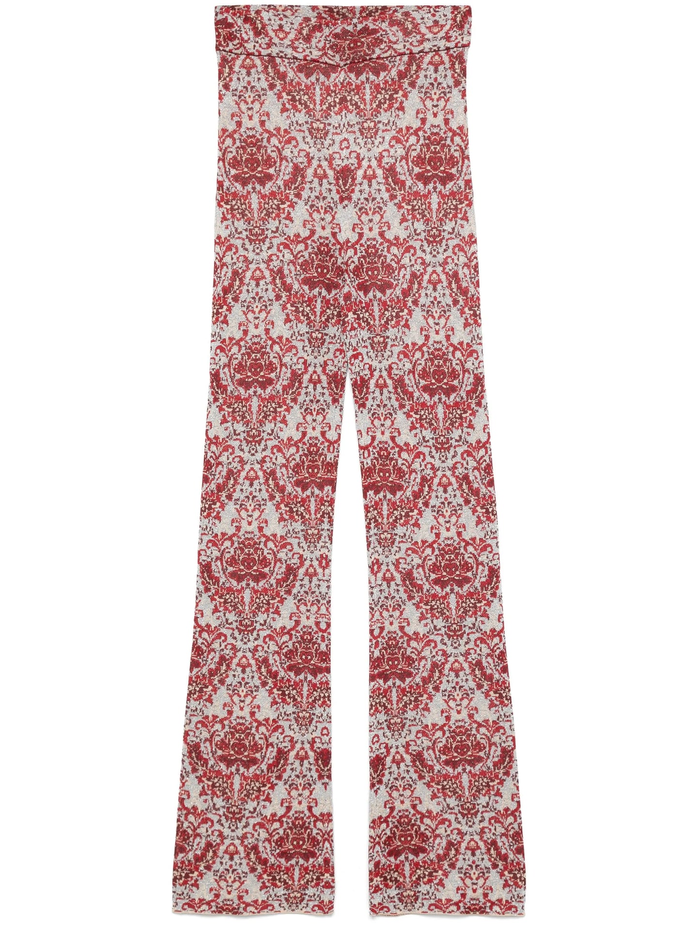 paisley jacquard slim trousers