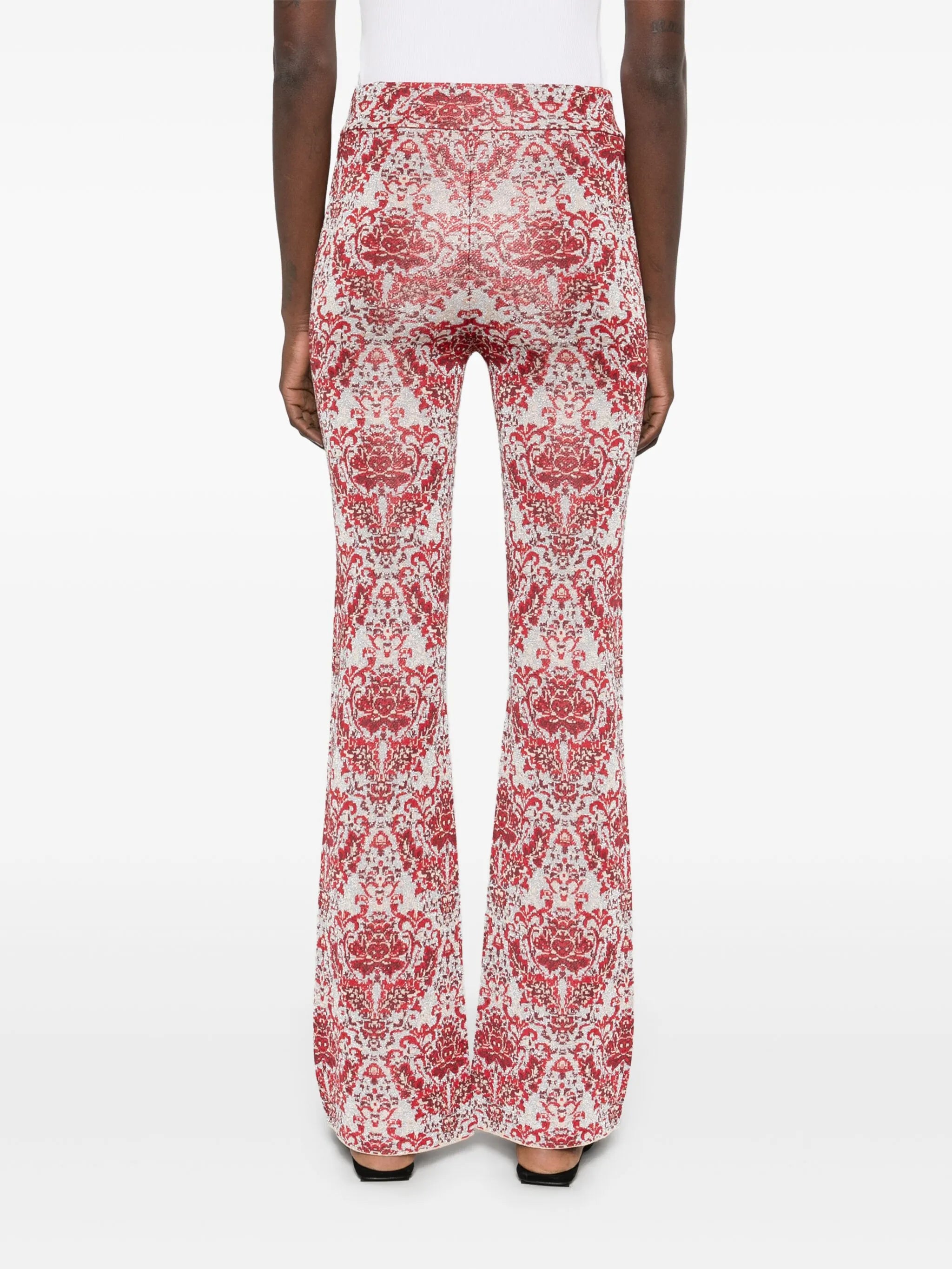 paisley jacquard slim trousers