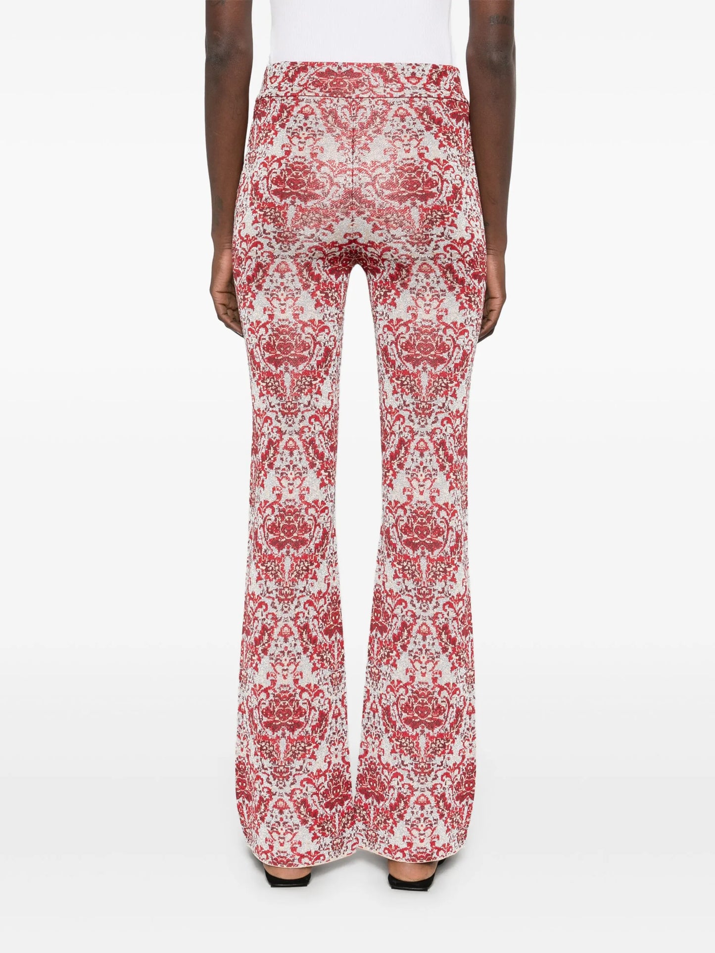 paisley jacquard slim trousers
