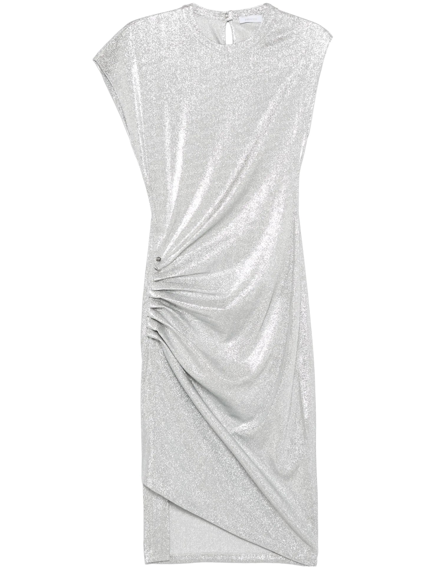 draped asymmetric mini dress
