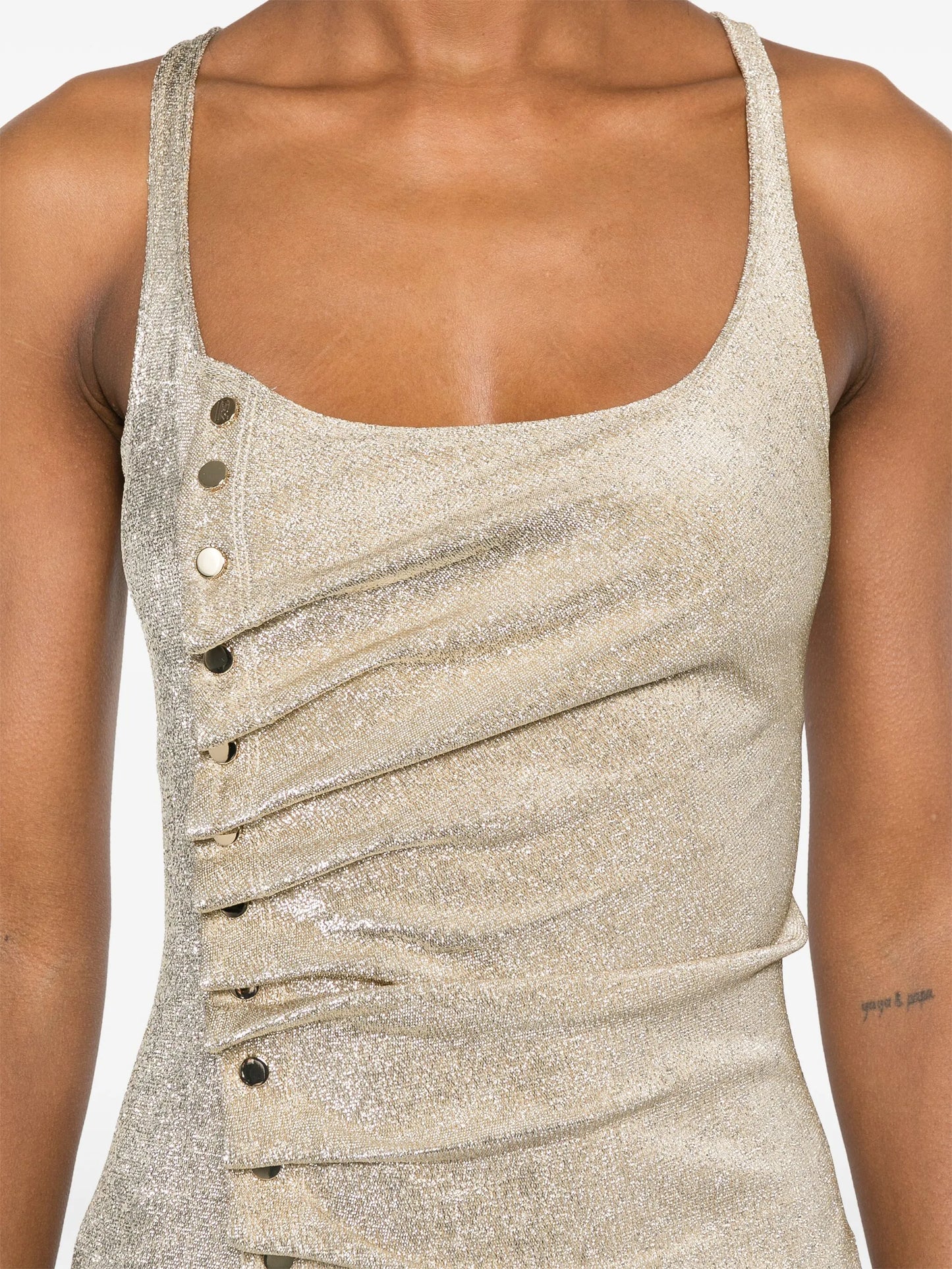 draped jersey midi dress